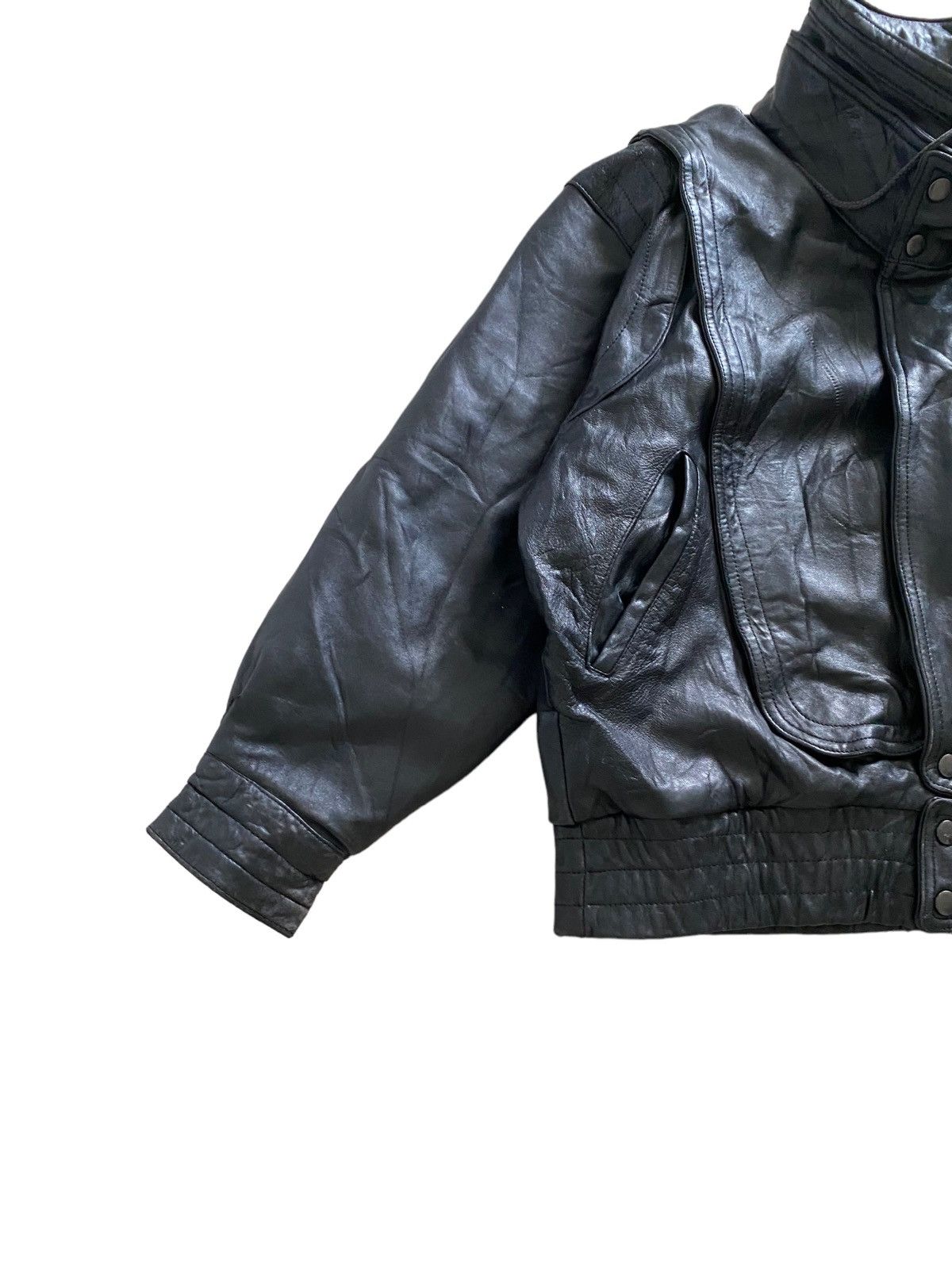 Branded Leather Vintage 70's asap rocky Leather design bomber jacket rare Size US L / EU 52-54 / 3 - 13 Thumbnail