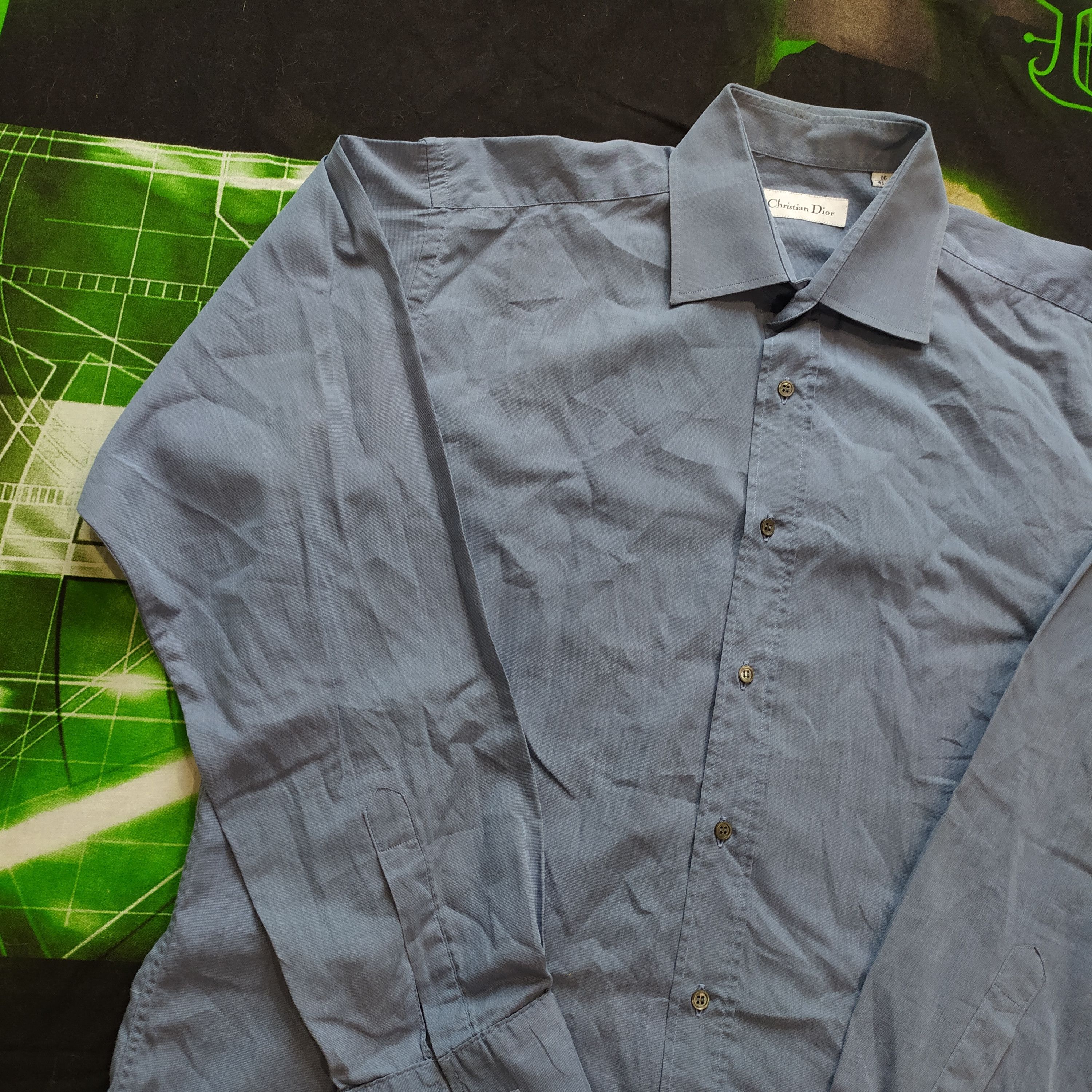 Christian Dior Monsieur × Vintage Vintage 90s Christian Dior logo Cotton Luxury Shirt Size US L / EU 52-54 / 3 - 2 Thumbnail