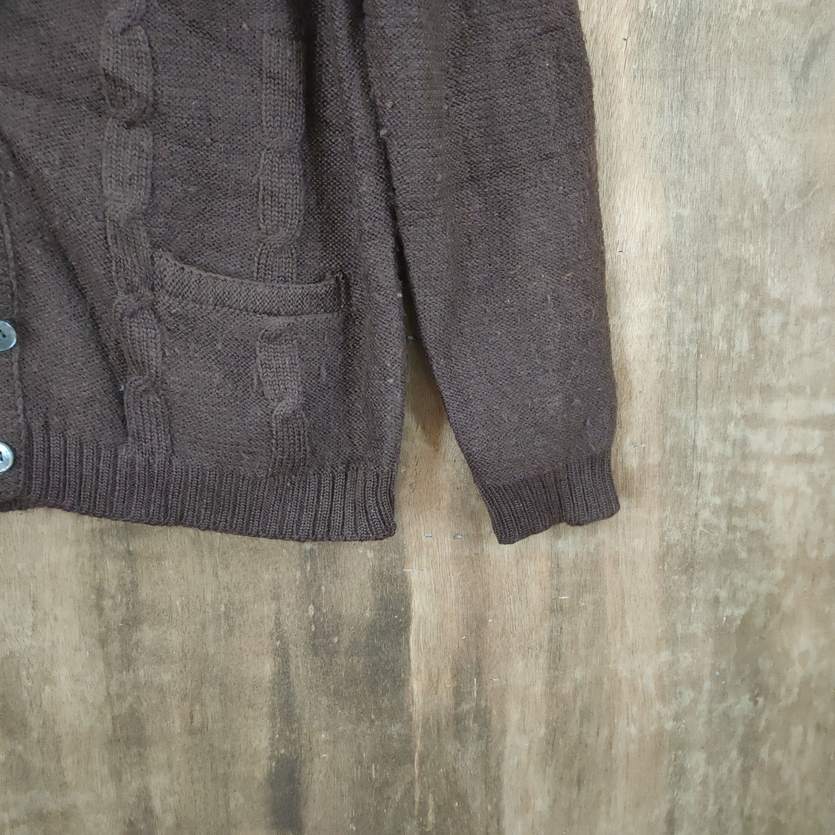 Japanese Brand CHIE RNIT BROWN CARDIGAN KNITWEAR Size US M / EU 48-50 / 2 - 4 Thumbnail