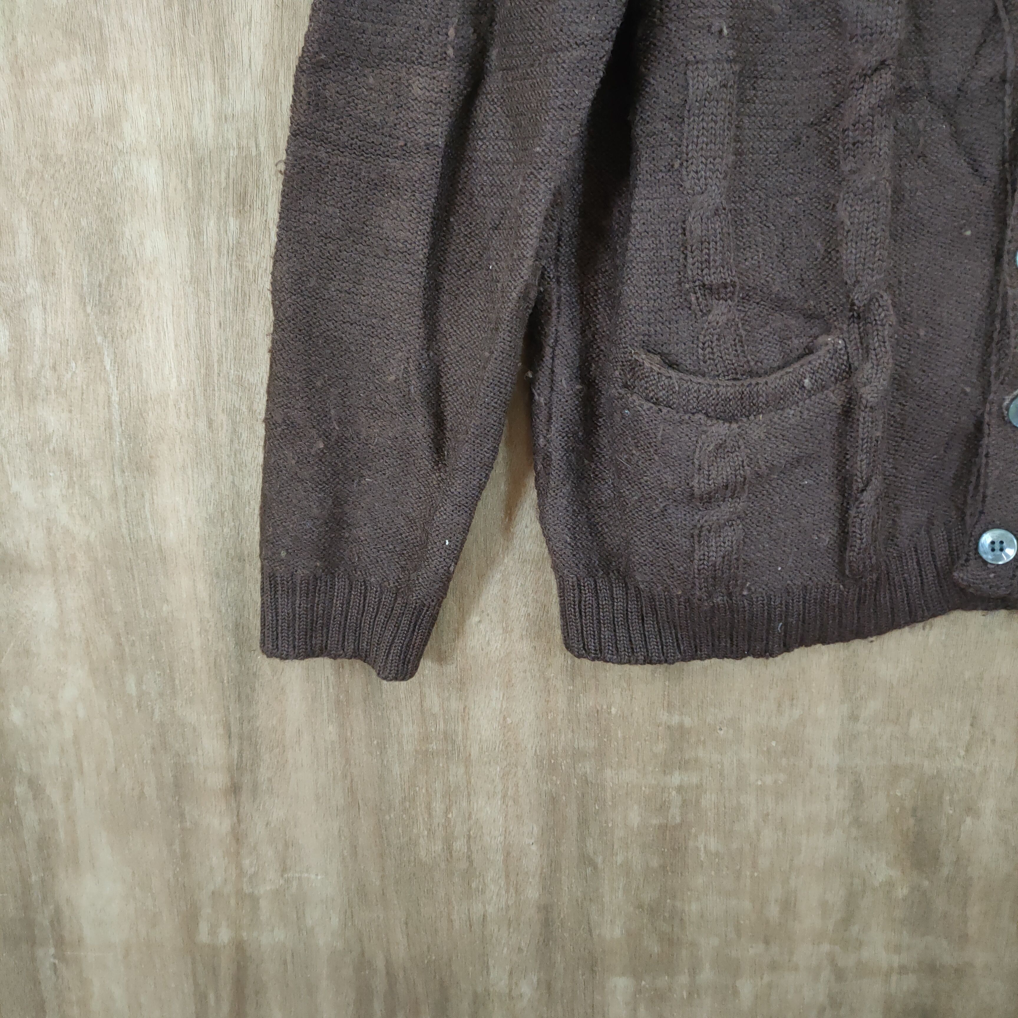 Japanese Brand CHIE RNIT BROWN CARDIGAN KNITWEAR Size US M / EU 48-50 / 2 - 3 Thumbnail