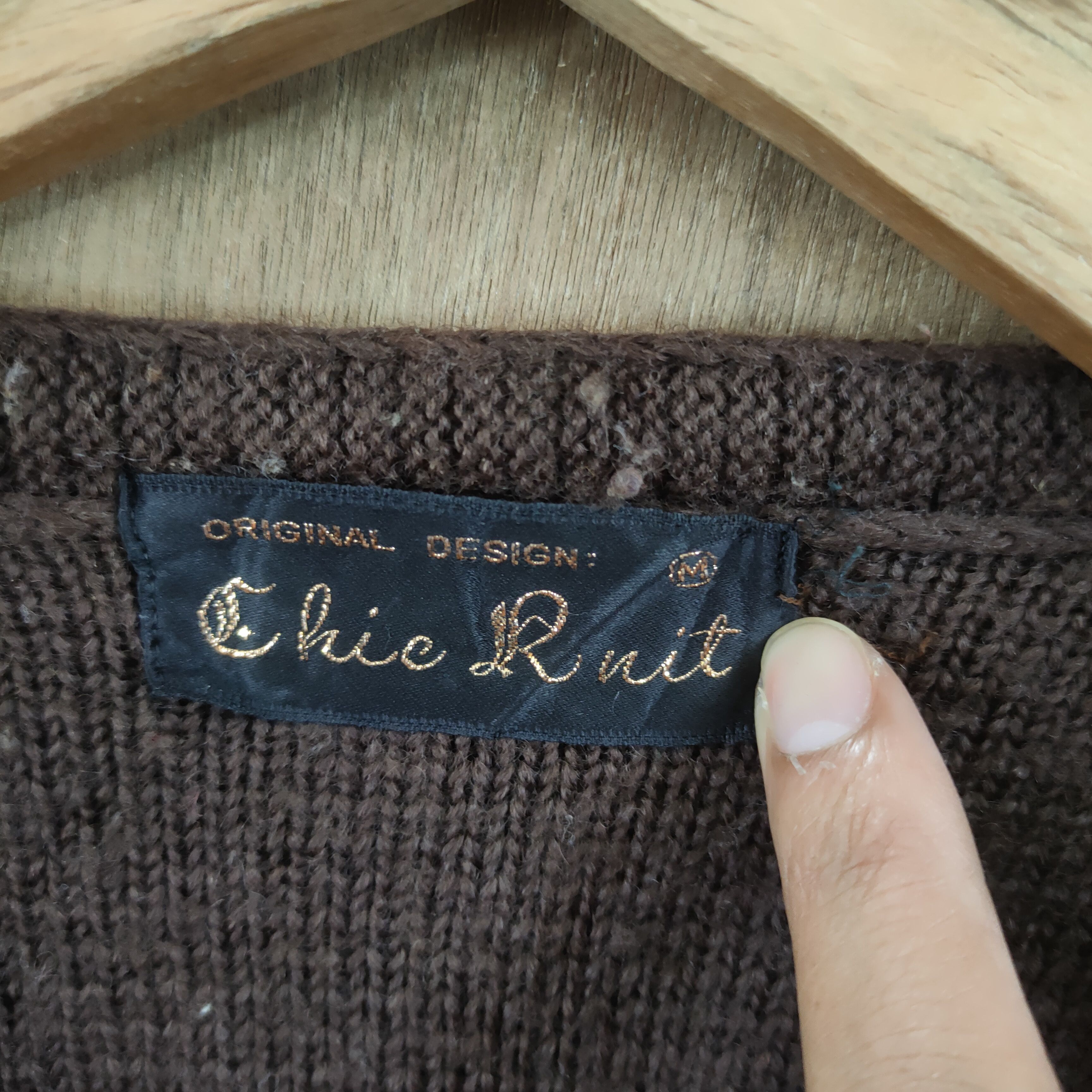 Japanese Brand CHIE RNIT BROWN CARDIGAN KNITWEAR Size US M / EU 48-50 / 2 - 2 Thumbnail