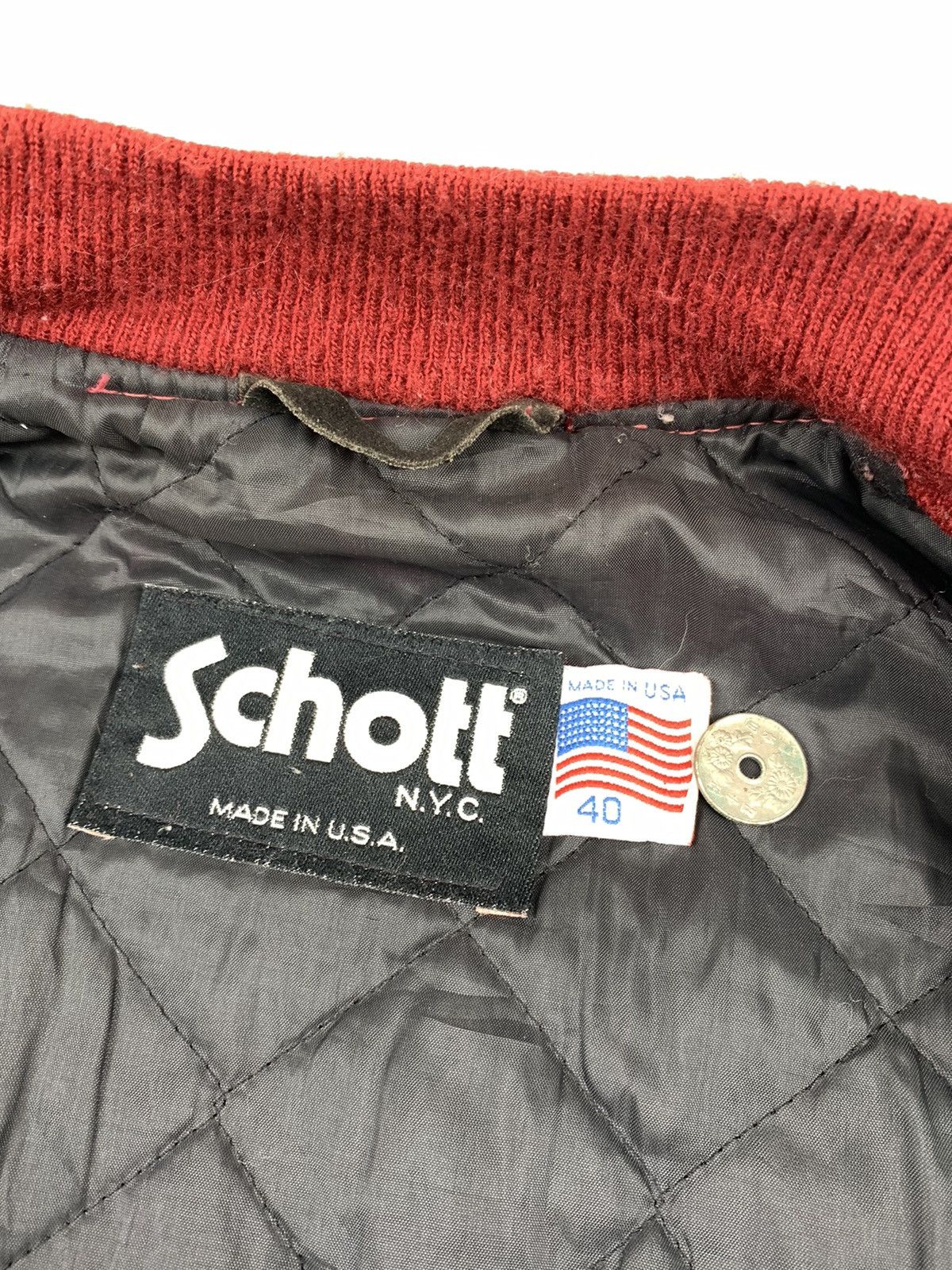 Schott × Vintage Schott N.Y.C Most iconic Varsity Jacket Size US M / EU 48-50 / 2 - 12 Thumbnail