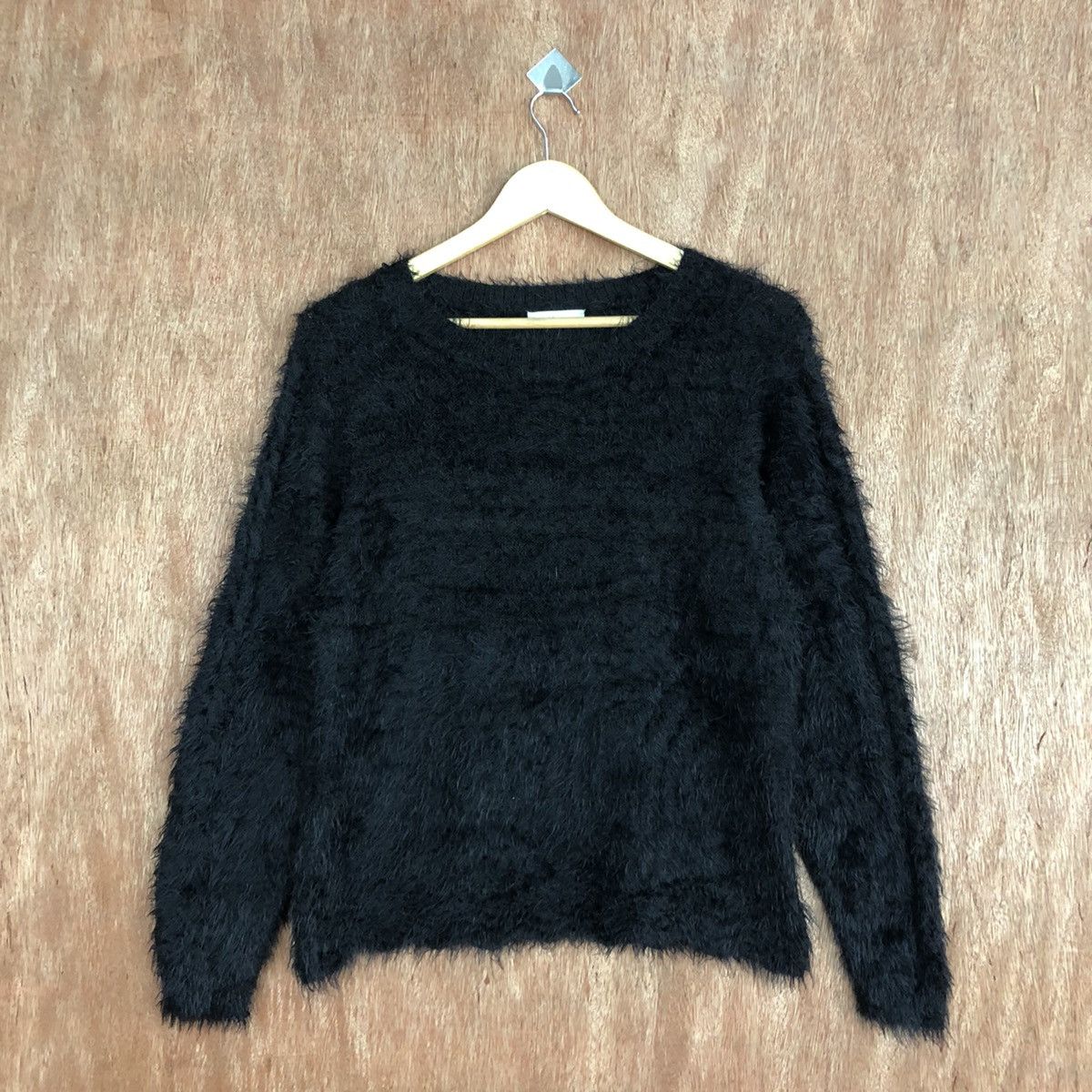 Homespun Knitwear × Japanese Brand Jicitienne Black Mohair Shag Shaggy Knitwear #0475 Size US M / EU 48-50 / 2 - 2 Thumbnail