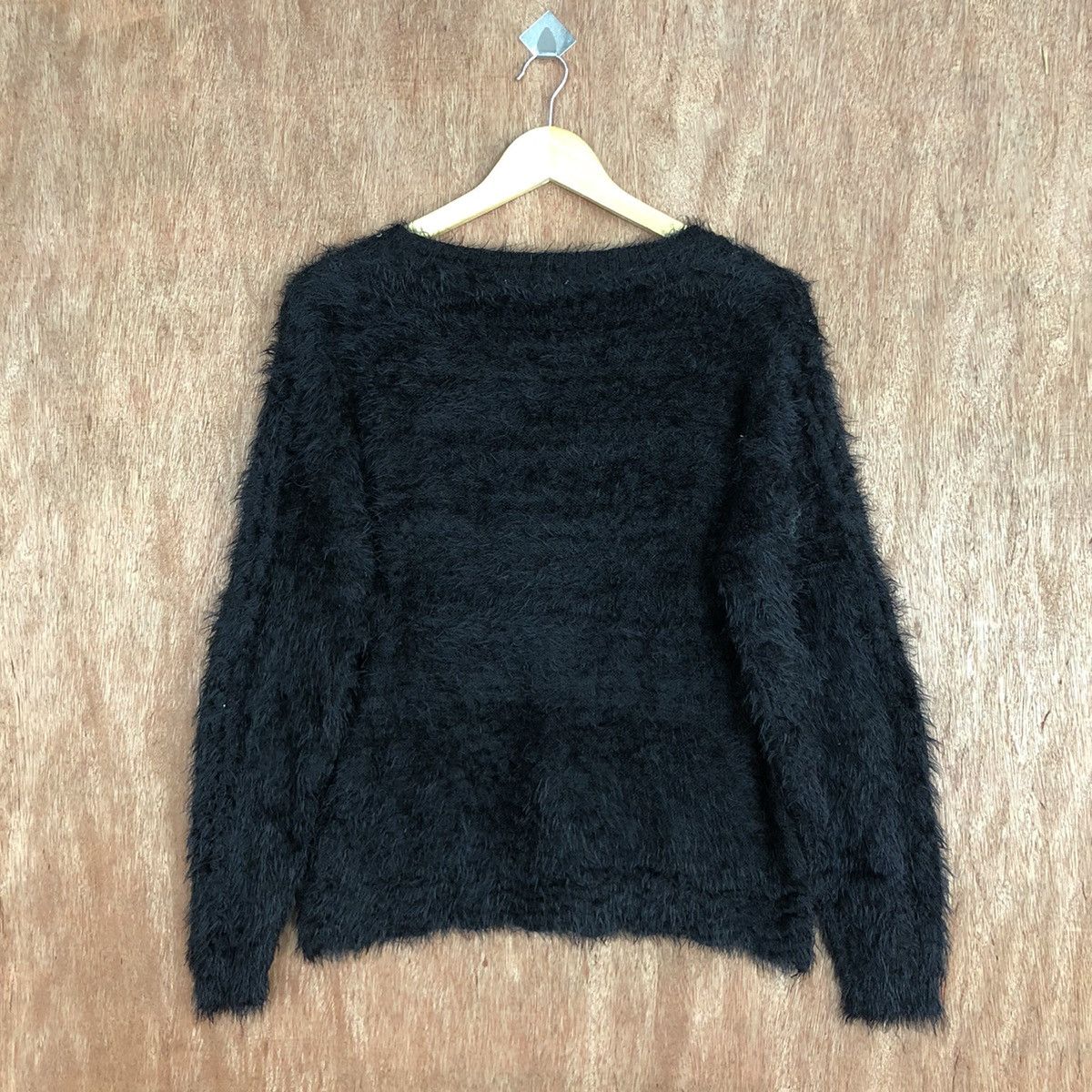 Homespun Knitwear × Japanese Brand Jicitienne Black Mohair Shag Shaggy Knitwear #0475 Size US M / EU 48-50 / 2 - 12 Thumbnail
