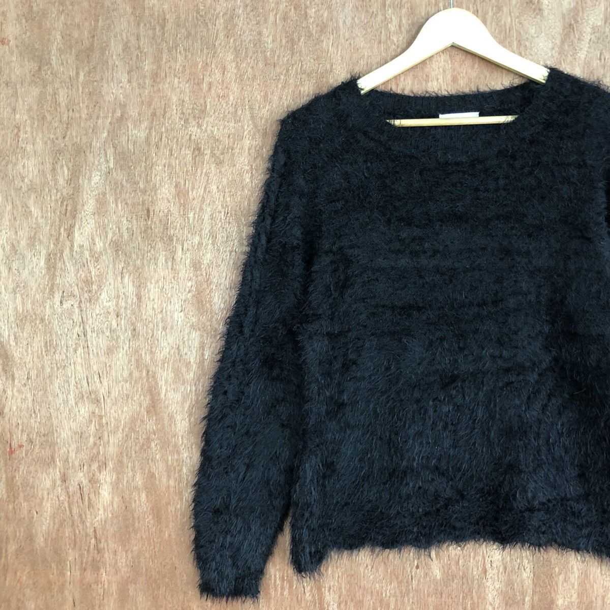 Homespun Knitwear × Japanese Brand Jicitienne Black Mohair Shag Shaggy Knitwear #0475 Size US M / EU 48-50 / 2 - 6 Thumbnail