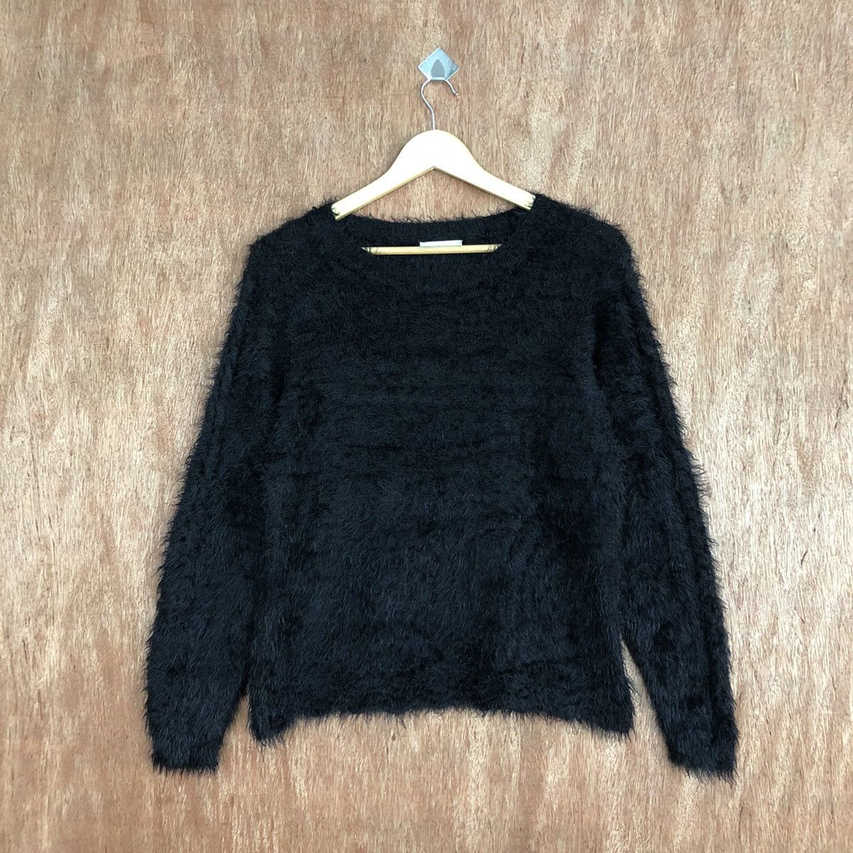 Homespun Knitwear × Japanese Brand Jicitienne Black Mohair Shag Shaggy Knitwear #0475 Size US M / EU 48-50 / 2 - 1 Thumbnail