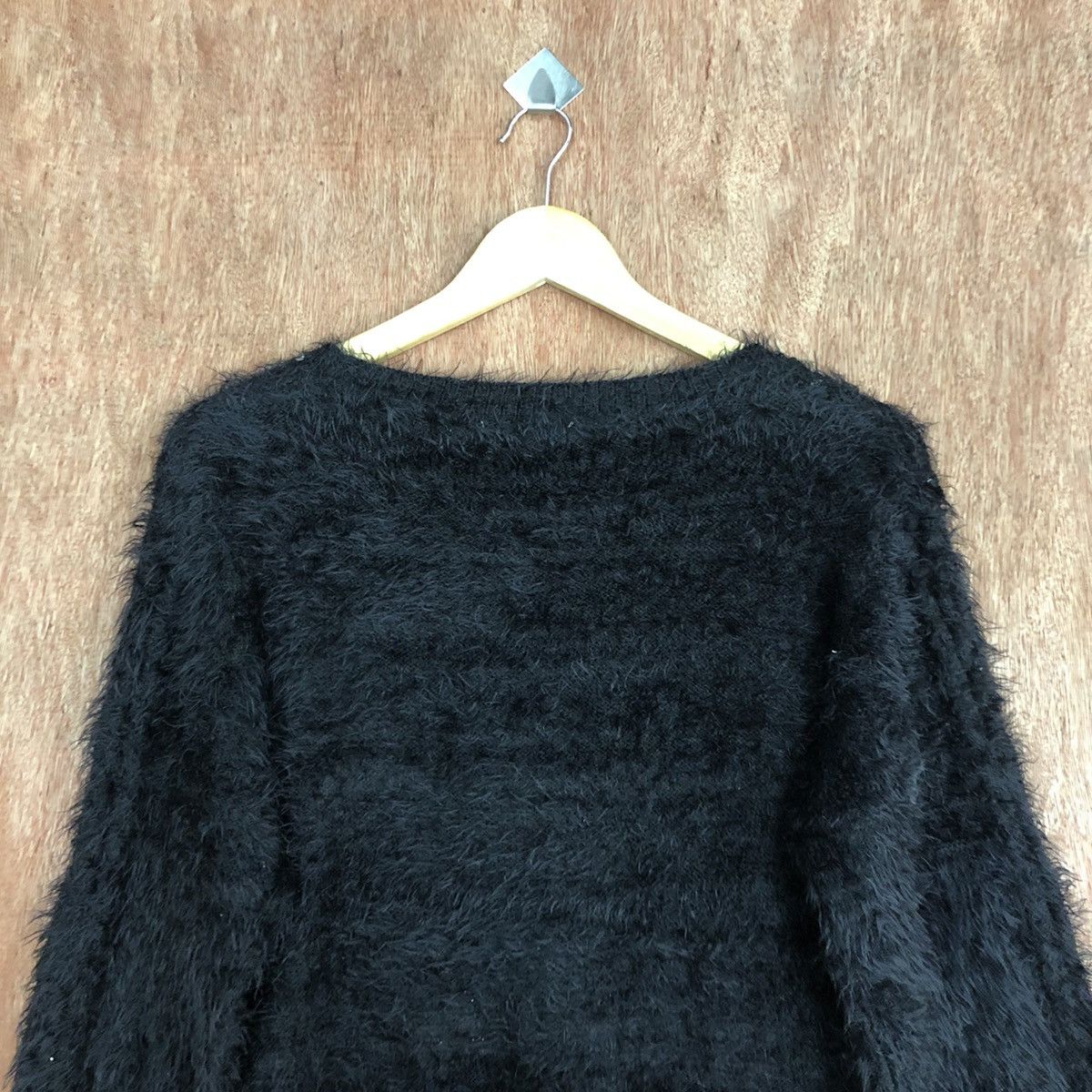 Homespun Knitwear × Japanese Brand Jicitienne Black Mohair Shag Shaggy Knitwear #0475 Size US M / EU 48-50 / 2 - 11 Thumbnail