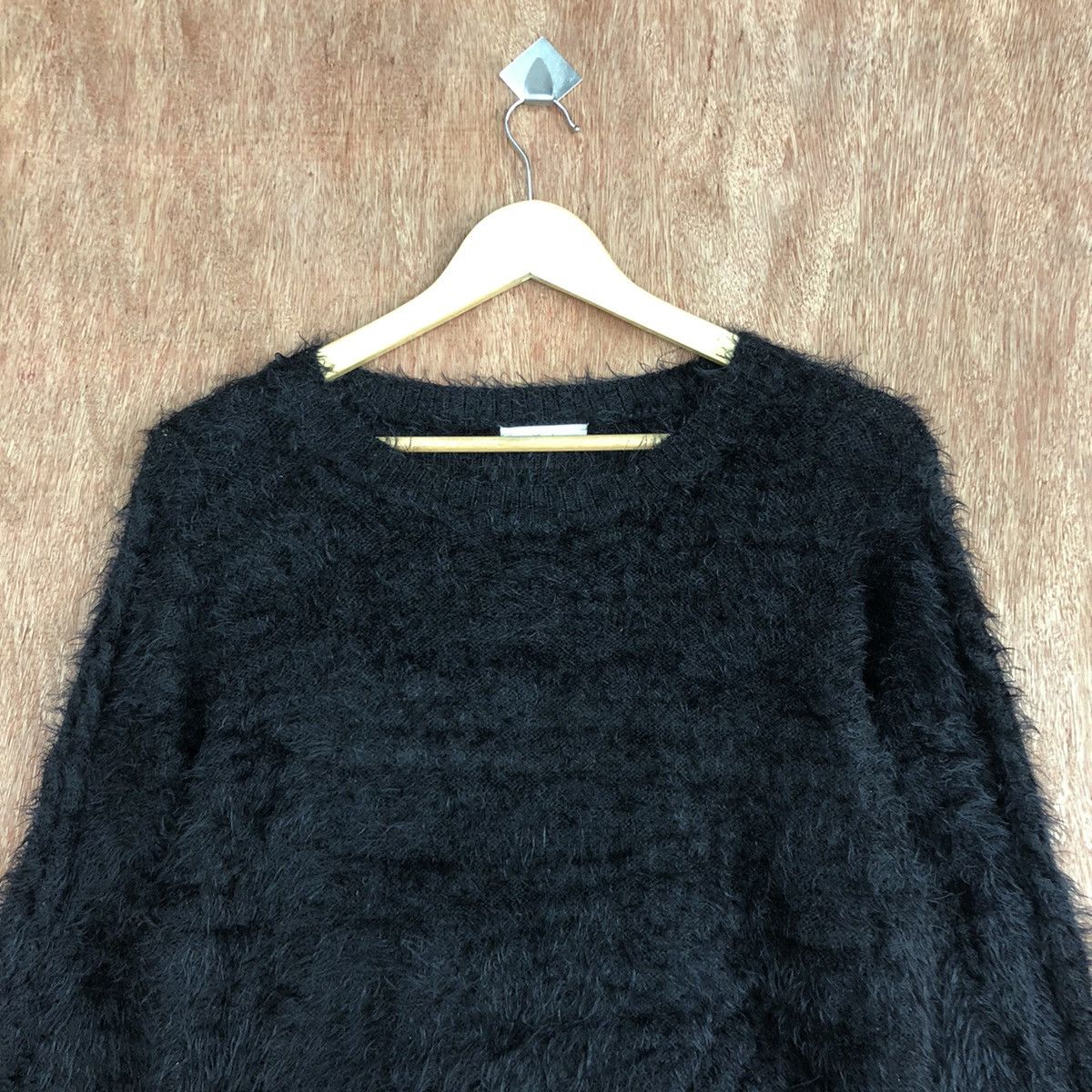 Homespun Knitwear × Japanese Brand Jicitienne Black Mohair Shag Shaggy Knitwear #0475 Size US M / EU 48-50 / 2 - 8 Thumbnail