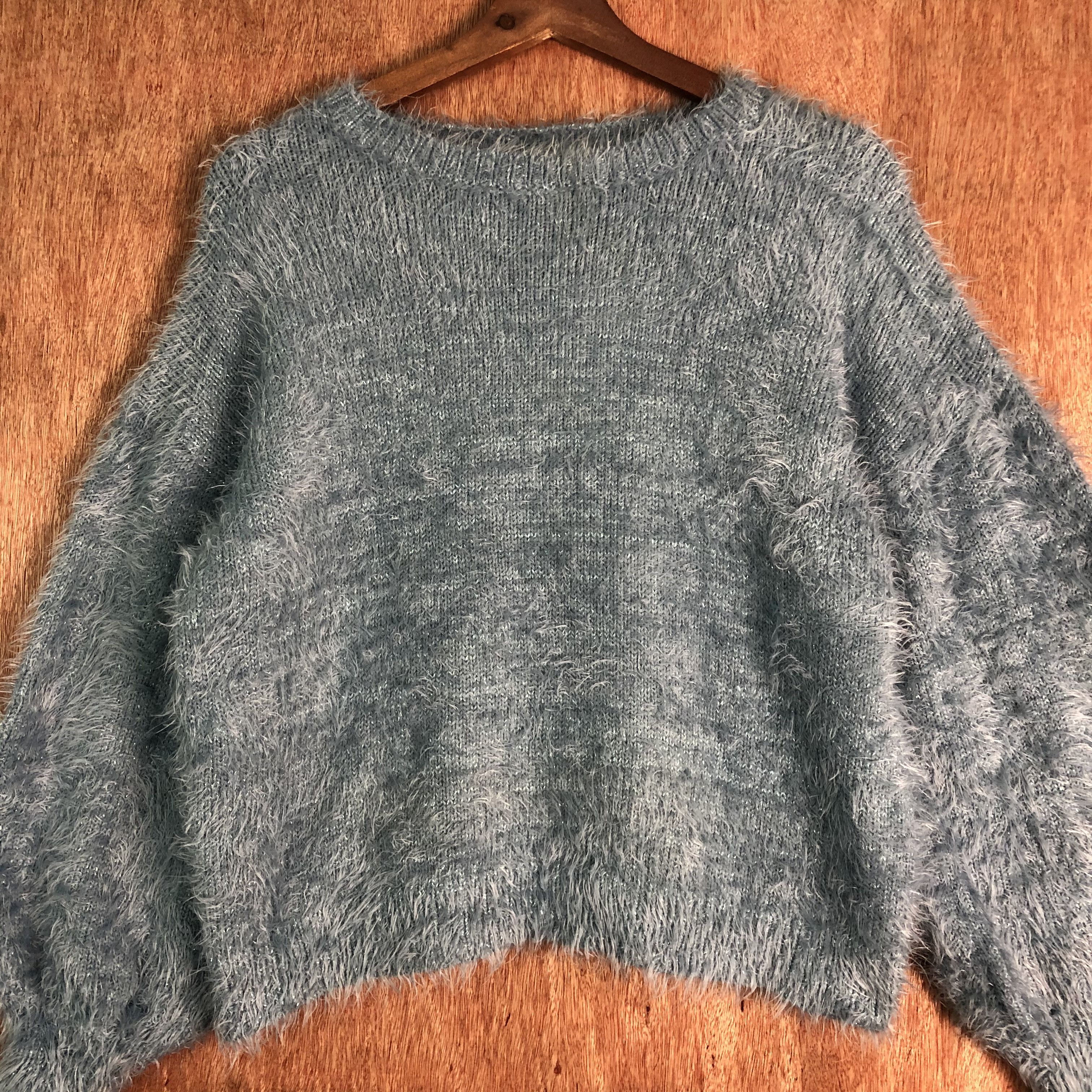 Japanese Brand Japan GU Blue Shag Shaggy Mohair Knitwear Size US M / EU 48-50 / 2 - 1 Thumbnail