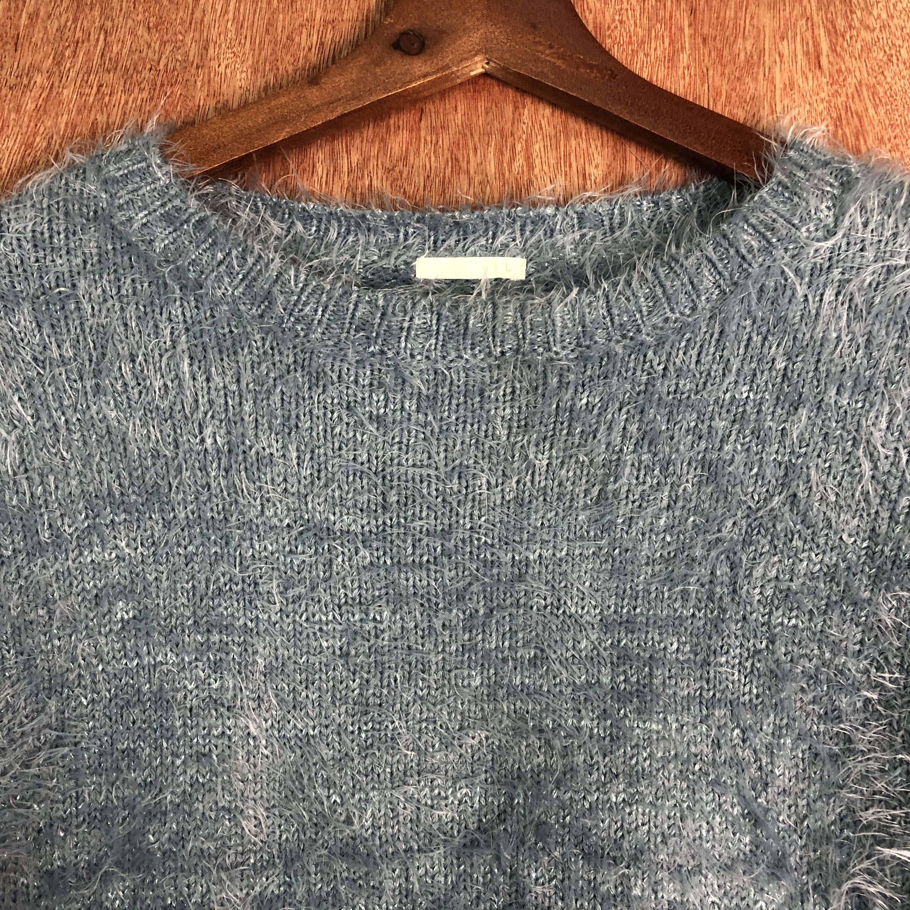 Japanese Brand Japan GU Blue Shag Shaggy Mohair Knitwear Size US M / EU 48-50 / 2 - 7 Thumbnail