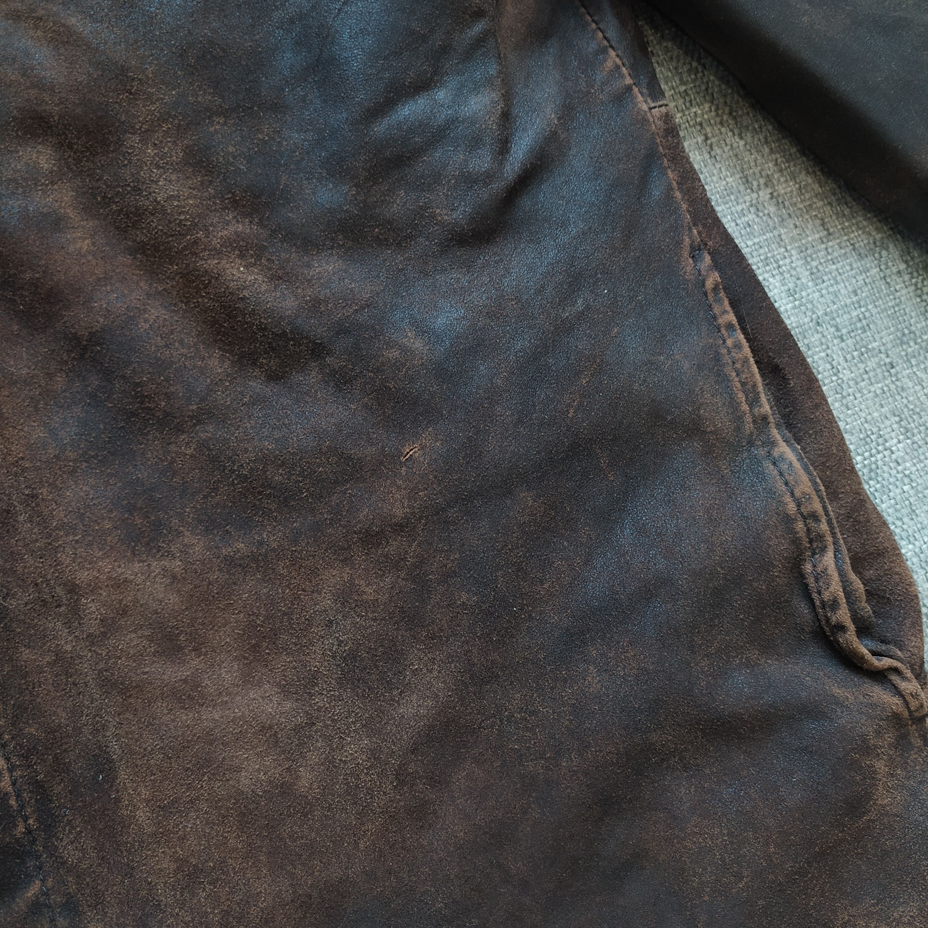 Alpha Industries × Vintage Vintage 90s Fight club style Alpha industries Lether Jacket Size US M / EU 48-50 / 2 - 8 Thumbnail