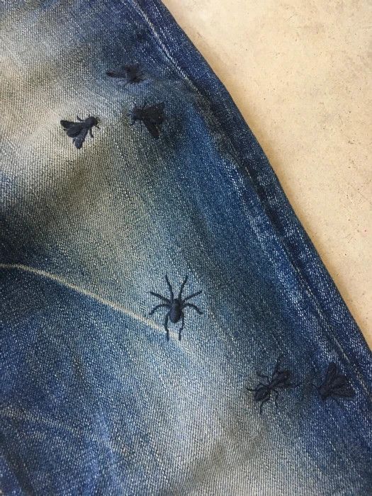 Undercover Undercover A/W06 "BBV GURUGURU" Insect Bug Denim Jeans Size US 30 / EU 46 - 7 Thumbnail