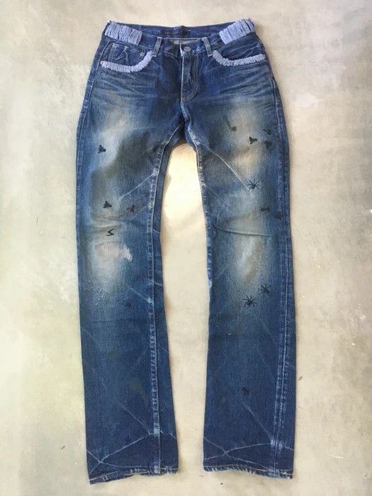 Undercover Undercover A/W06 "BBV GURUGURU" Insect Bug Denim Jeans Size US 30 / EU 46 - 1 Thumbnail