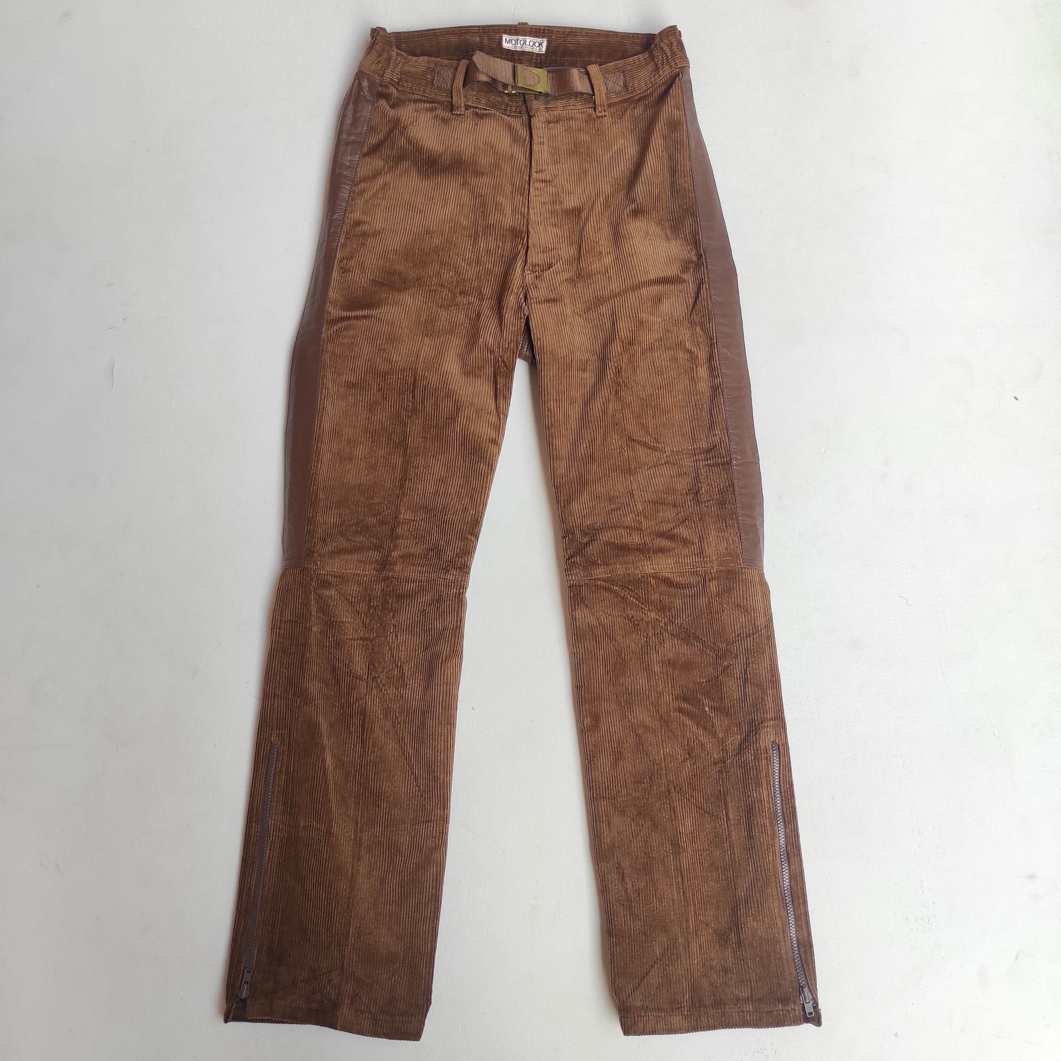 Honda Vintage Honda Motolook Rider Corduroy Biker Leather pants Size US 27 - 6 Thumbnail