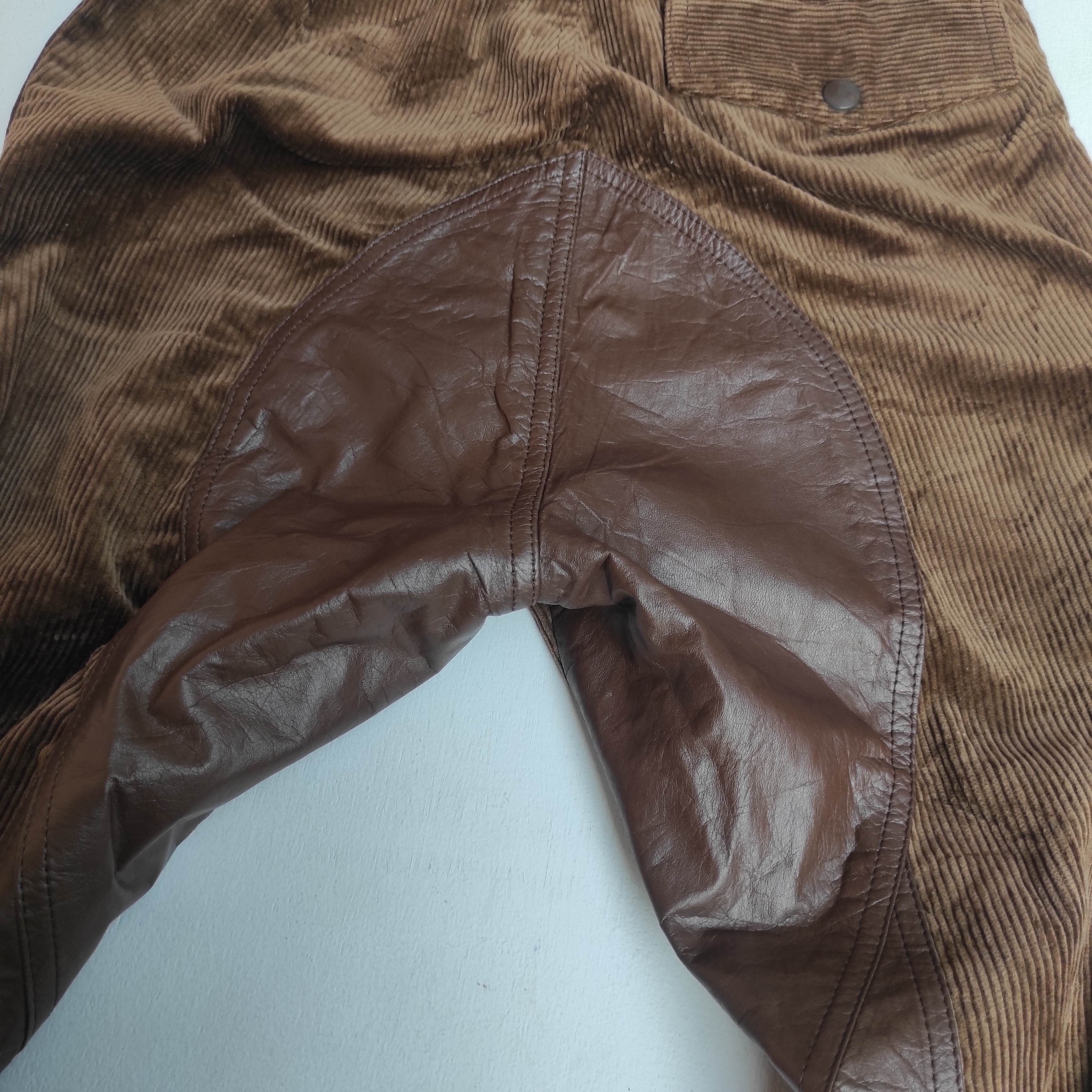 Honda Vintage Honda Motolook Rider Corduroy Biker Leather pants Size US 27 - 4 Thumbnail