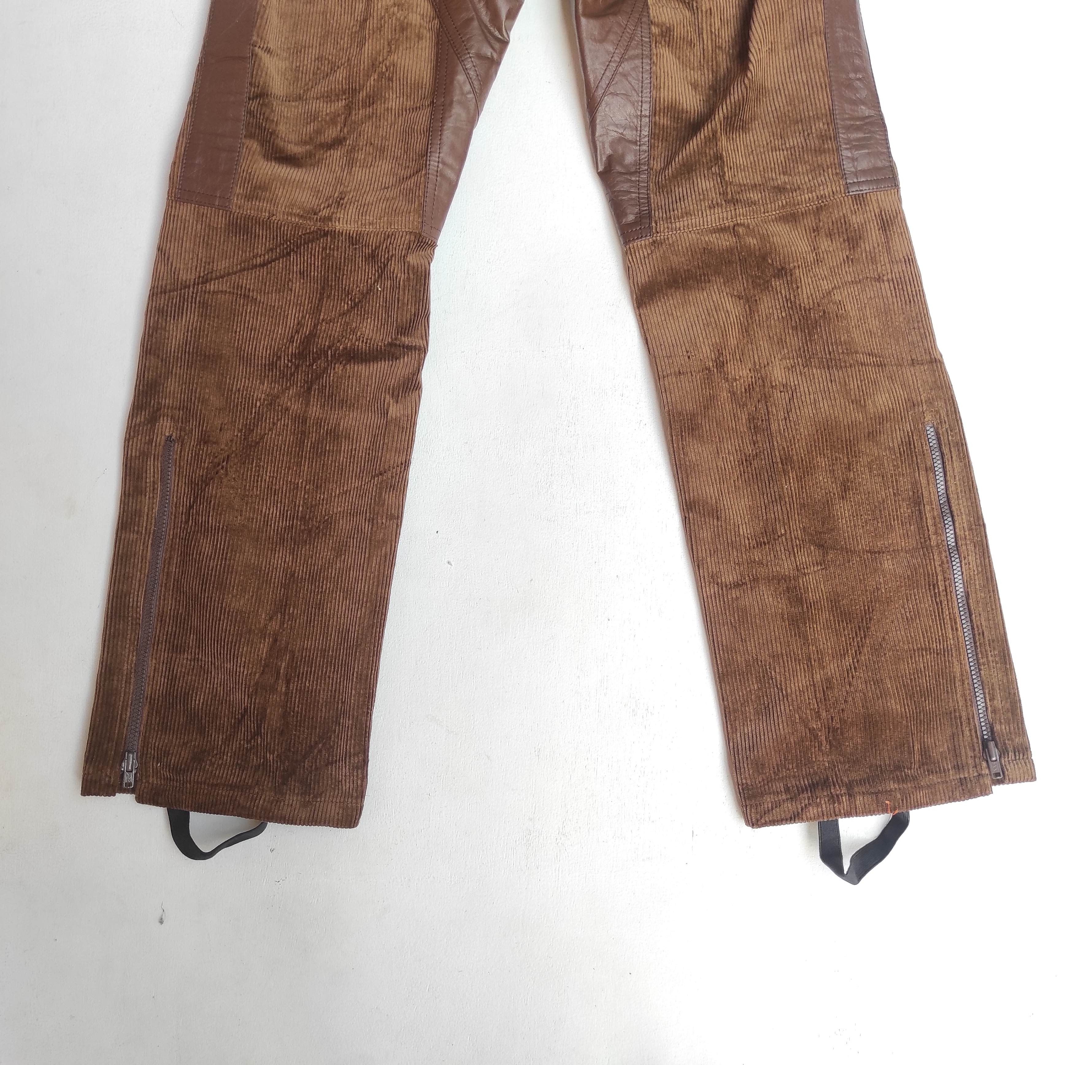 Honda Vintage Honda Motolook Rider Corduroy Biker Leather pants Size US 27 - 3 Thumbnail