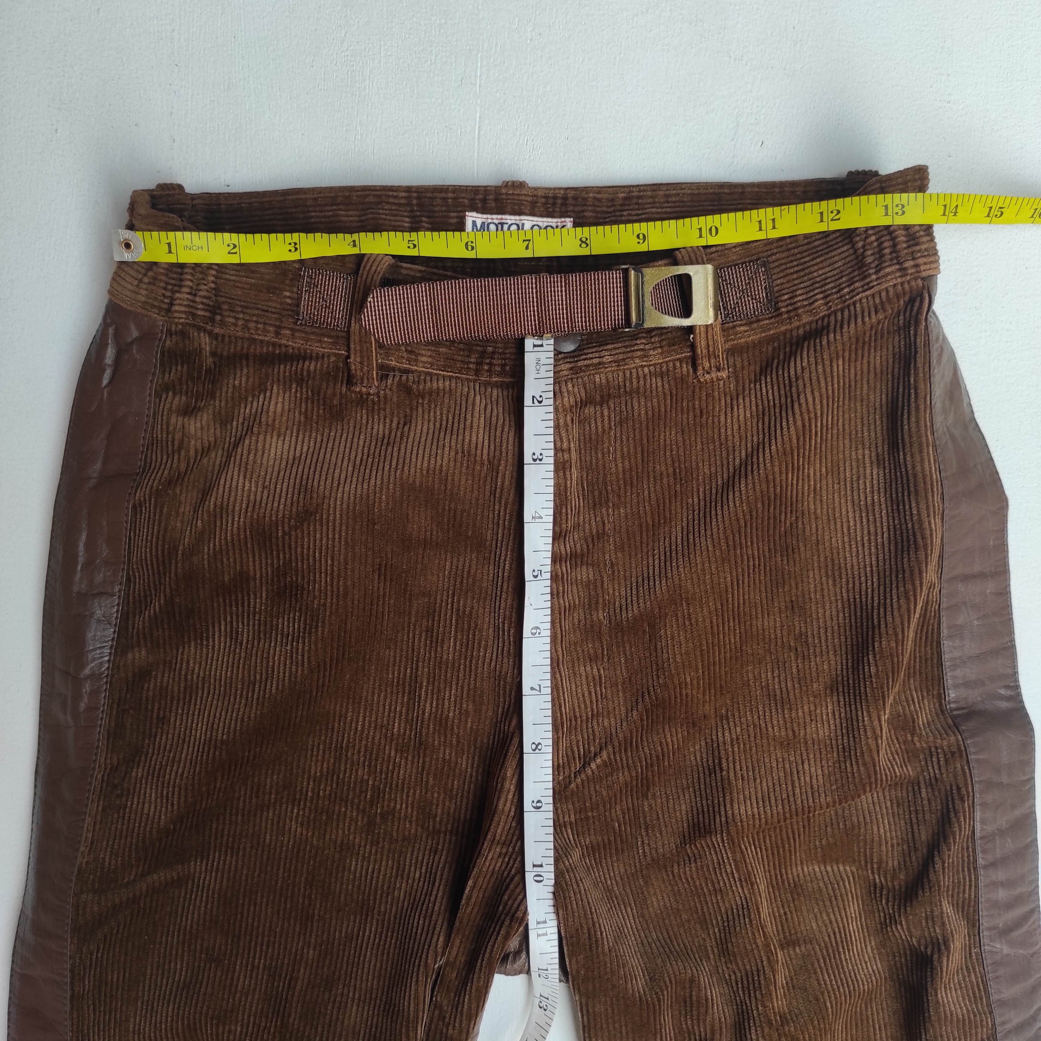 Honda Vintage Honda Motolook Rider Corduroy Biker Leather pants Size US 27 - 14 Thumbnail