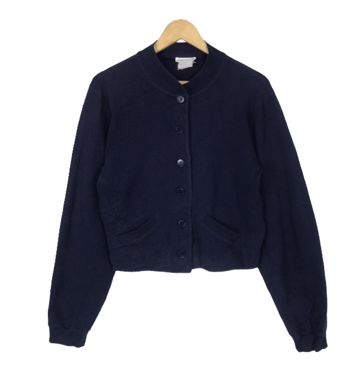 agnes b. Made in France Agnes B. Button Crop Top Jacket Size S / US 4 / IT 40 - 1 Thumbnail