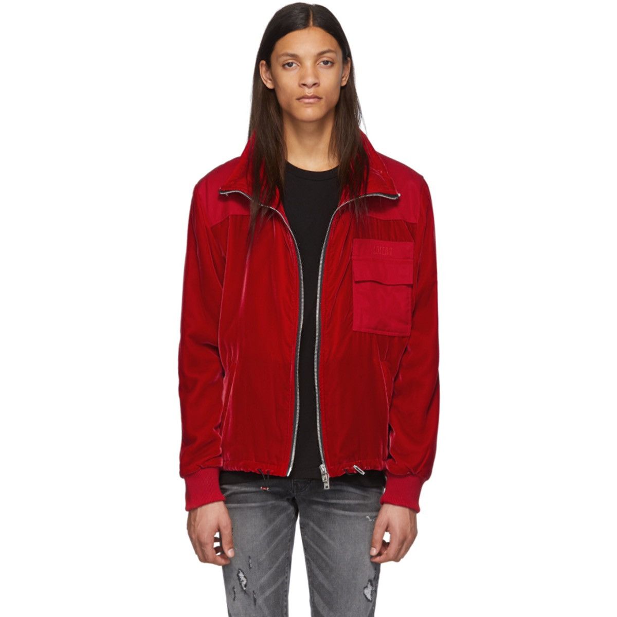Amiri NEW FW19 Red Velvet Commando Patch Jacket Zip Bomber Coach Size US S / EU 44-46 / 1 - 2 Thumbnail