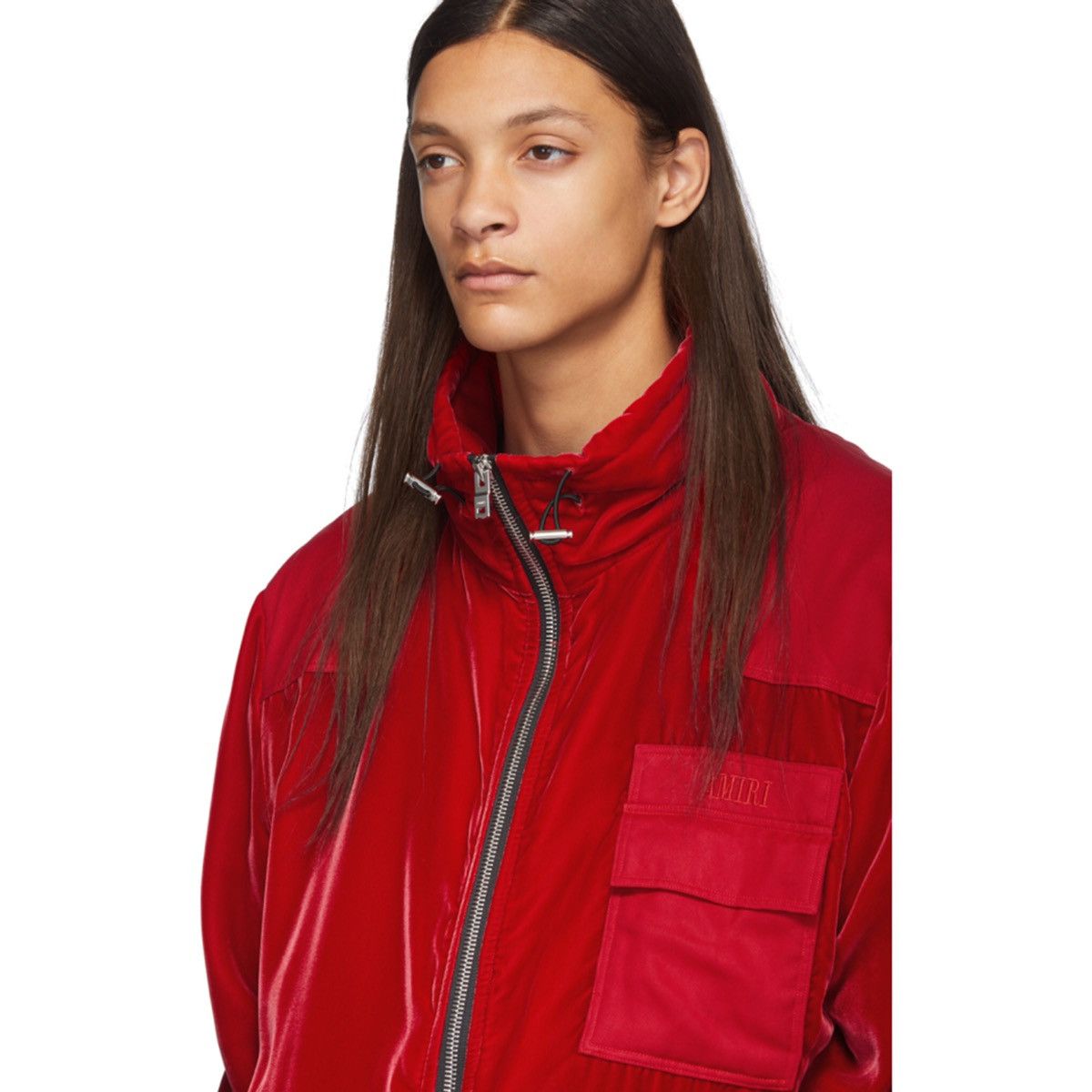 Amiri NEW FW19 Red Velvet Commando Patch Jacket Zip Bomber Coach Size US S / EU 44-46 / 1 - 5 Thumbnail