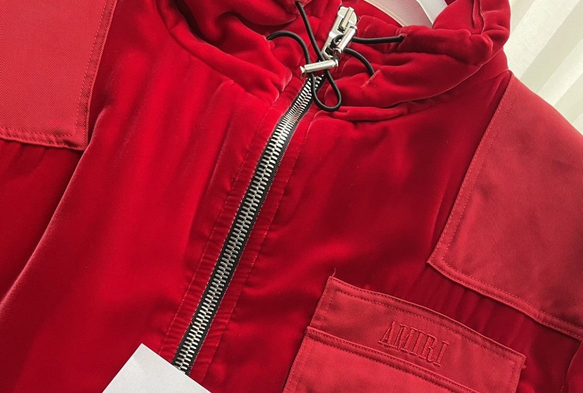 Amiri NEW FW19 Red Velvet Commando Patch Jacket Zip Bomber Coach Size US S / EU 44-46 / 1 - 9 Thumbnail
