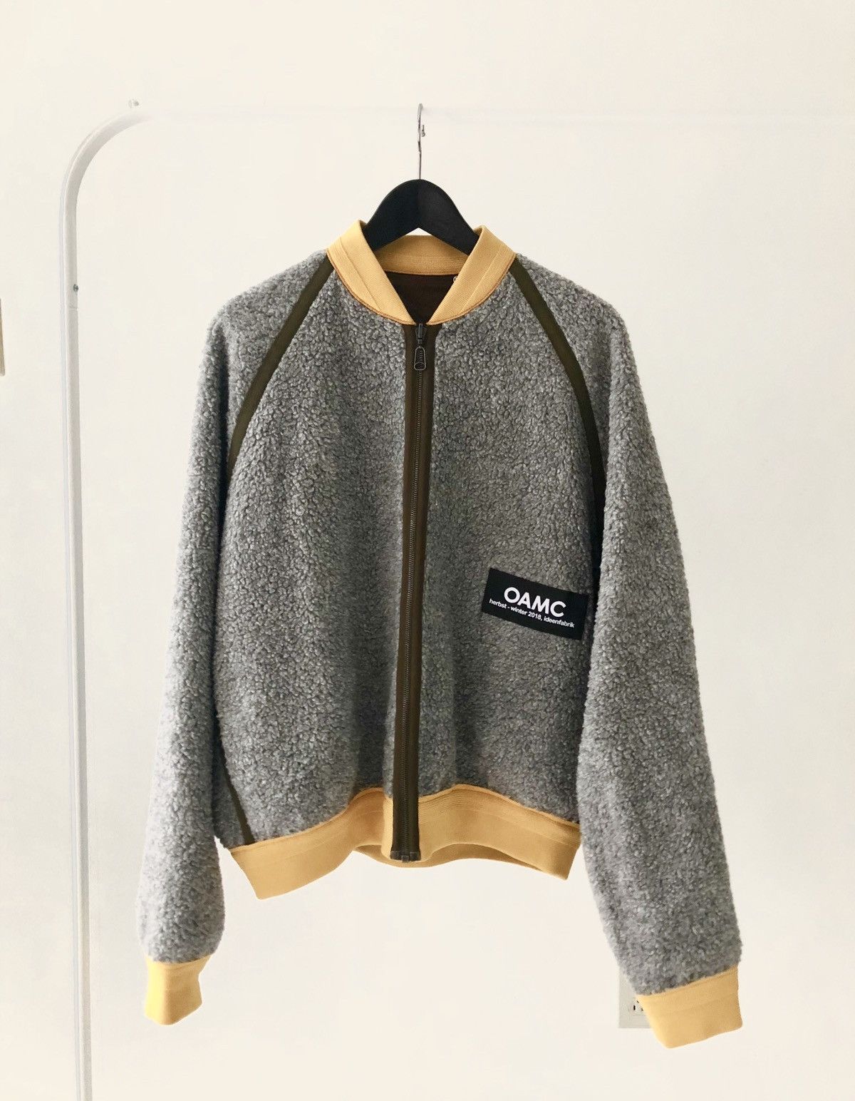 OAMC NEW GREY YELLOW OAMC SHERPA BOMBER ZIP JACKET Size US L / EU 52-54 / 3 - 5 Thumbnail