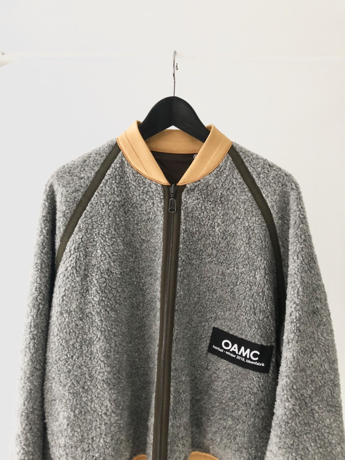 OAMC NEW GREY YELLOW OAMC SHERPA BOMBER ZIP JACKET Size US L / EU 52-54 / 3 - 6 Thumbnail