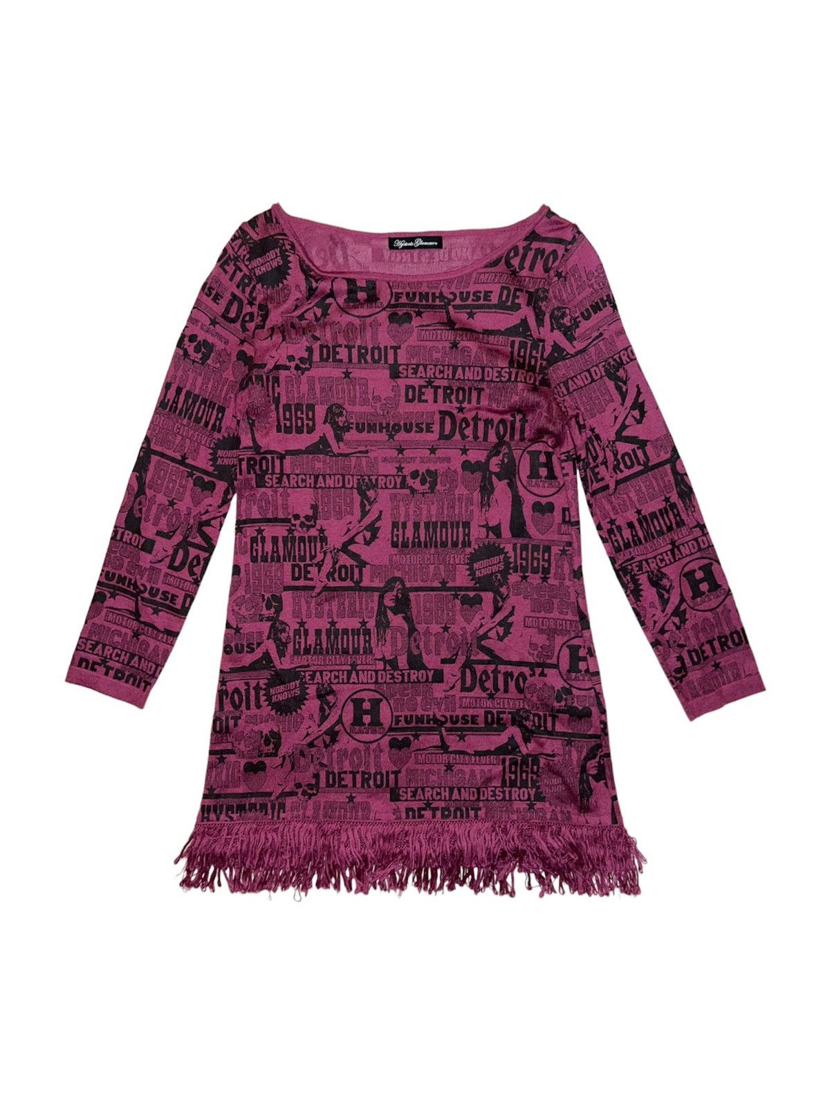 image of Hysteric Glamour Fringe Dress in Purple, Women's