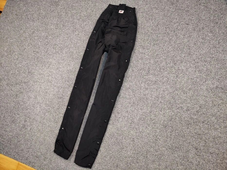 Nike 🔥 Vintage 90s Nike All black Nylon Track Pants buttons Hype Size US 36 / EU 52 - 2 Thumbnail