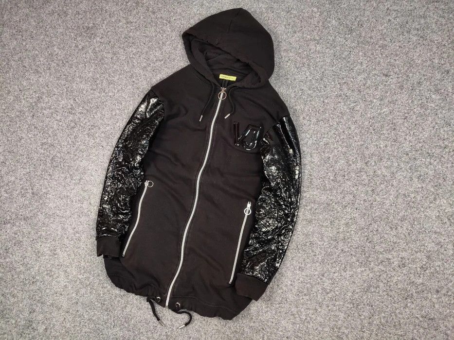 Versace Jeans Couture Versace Jeans Couture Length lacquered Black Hooded Jacket Size US M / EU 48-50 / 2 - 2 Thumbnail
