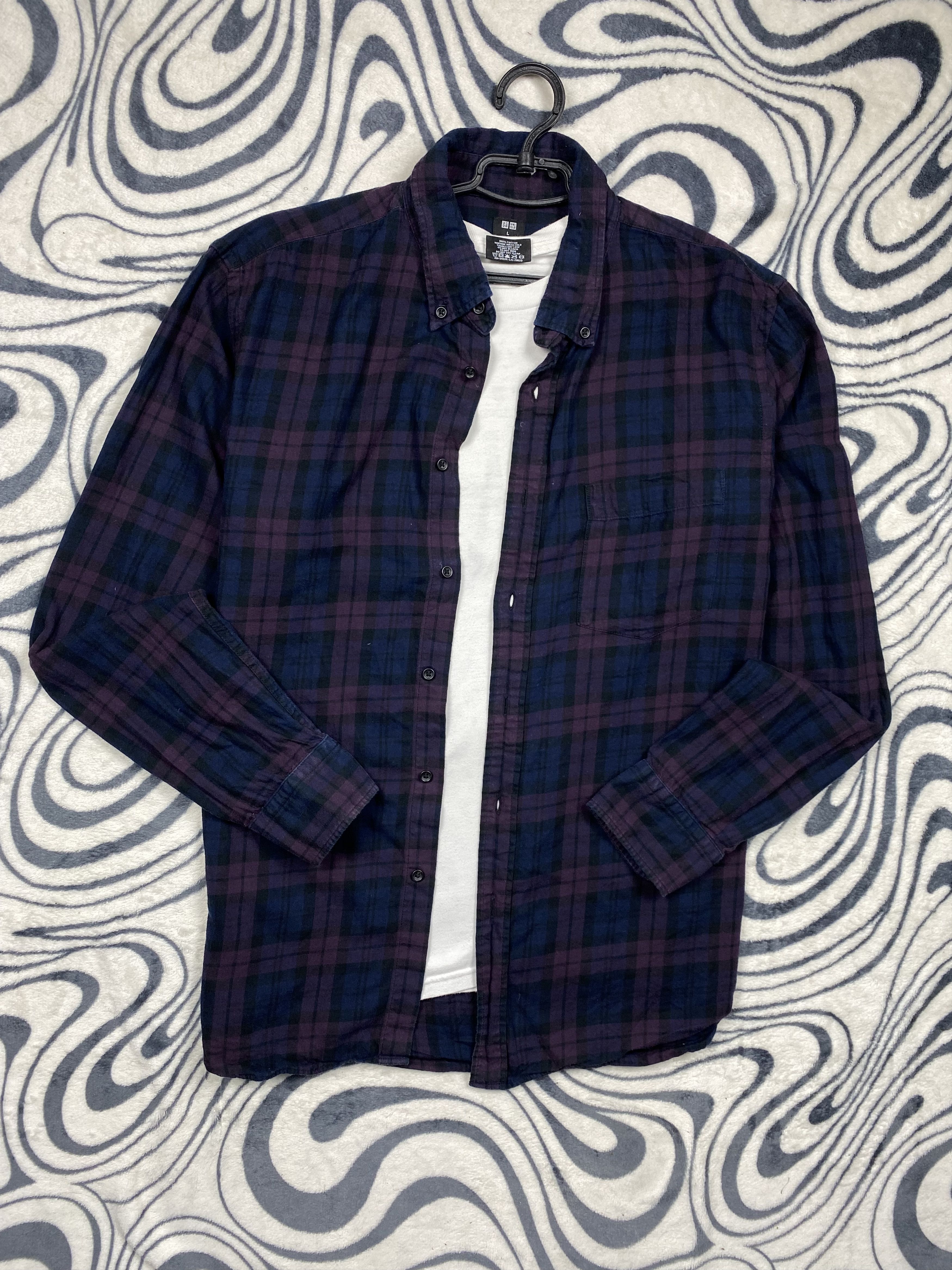 Flannel × Uniqlo Uniqlo Flannel Mens Plaid Shirt Size US L / EU 52-54 / 3 - 1 Thumbnail