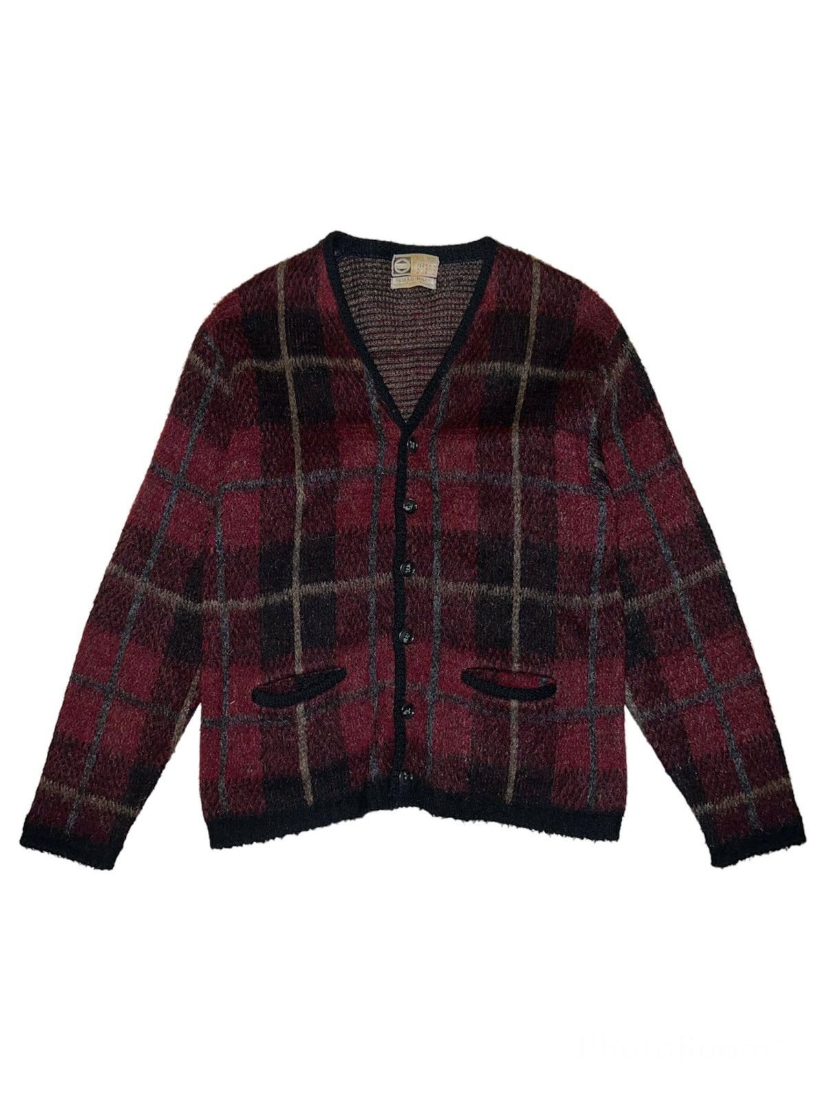 Vintage Vintage Young Breed Revere Mohair Plaid Cardigan | Grailed