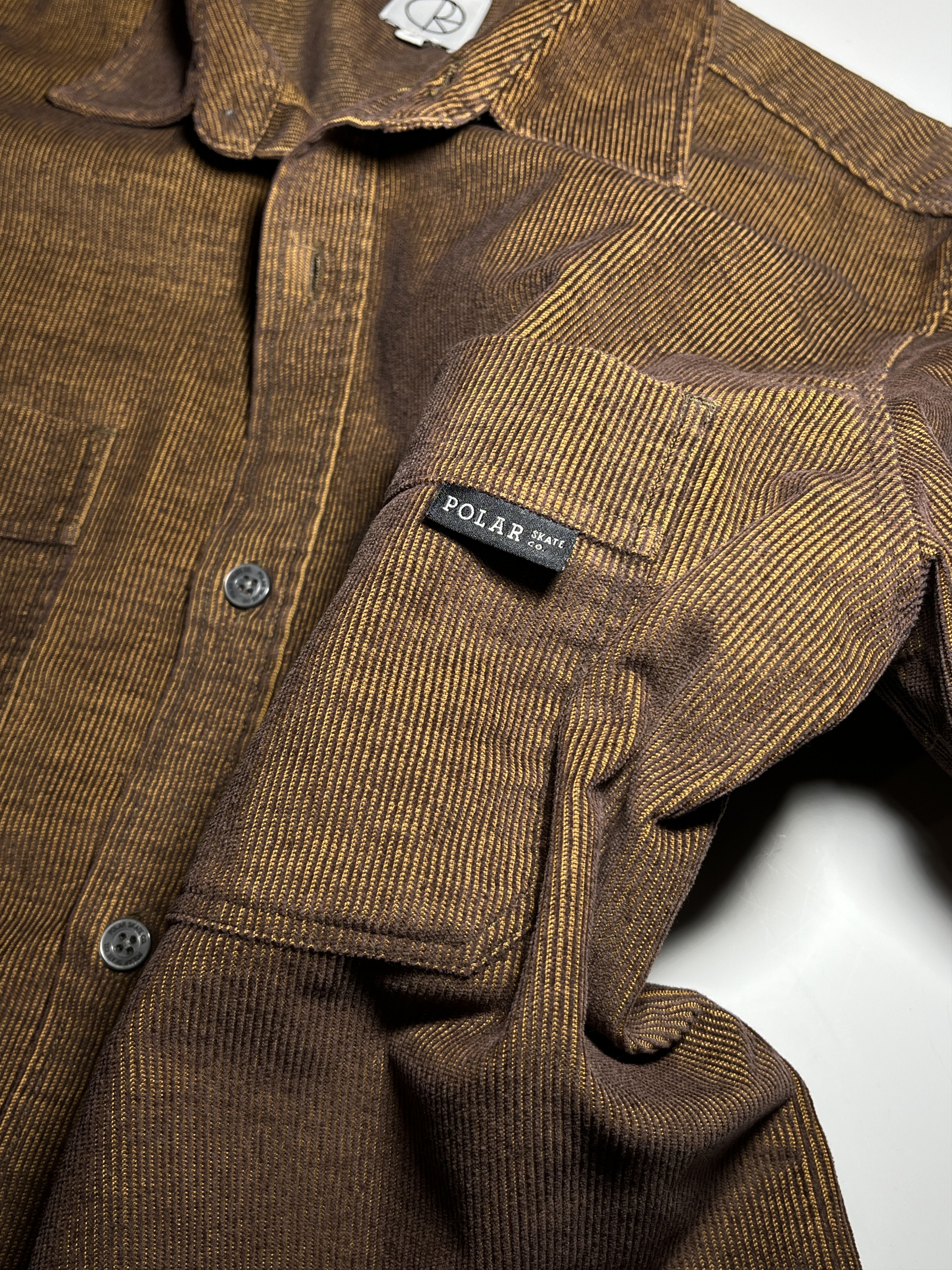 Polar Skate Co. Polar Skate Co. Caramel Corduroy Long Sleeve Shirt Size M Size US M / EU 48-50 / 2 - 8 Thumbnail