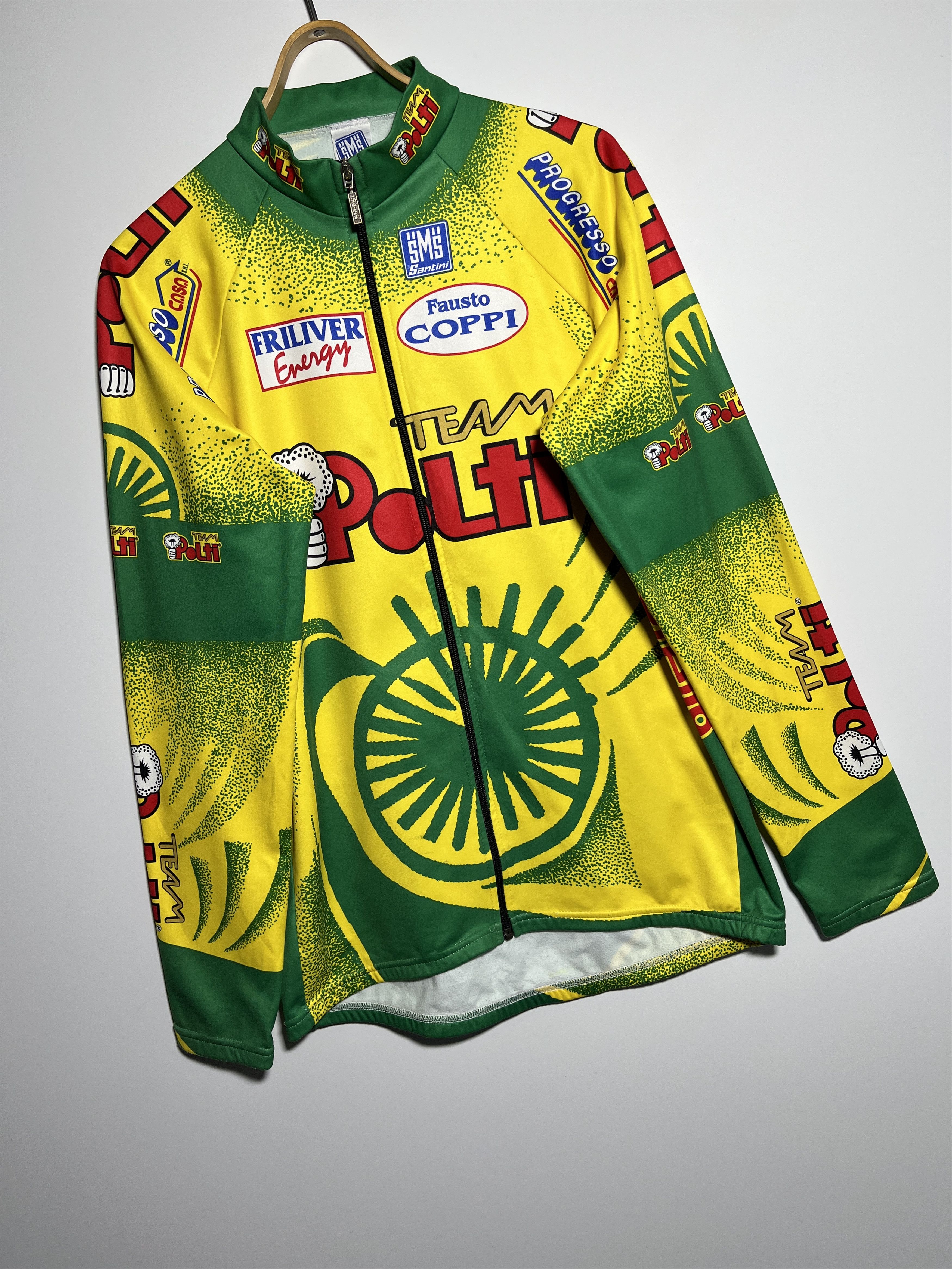 Vintage Vintage Santini SMS Polti Team Long Sleeve Cycling Jersey Size US L / EU 52-54 / 3 - 8 Thumbnail