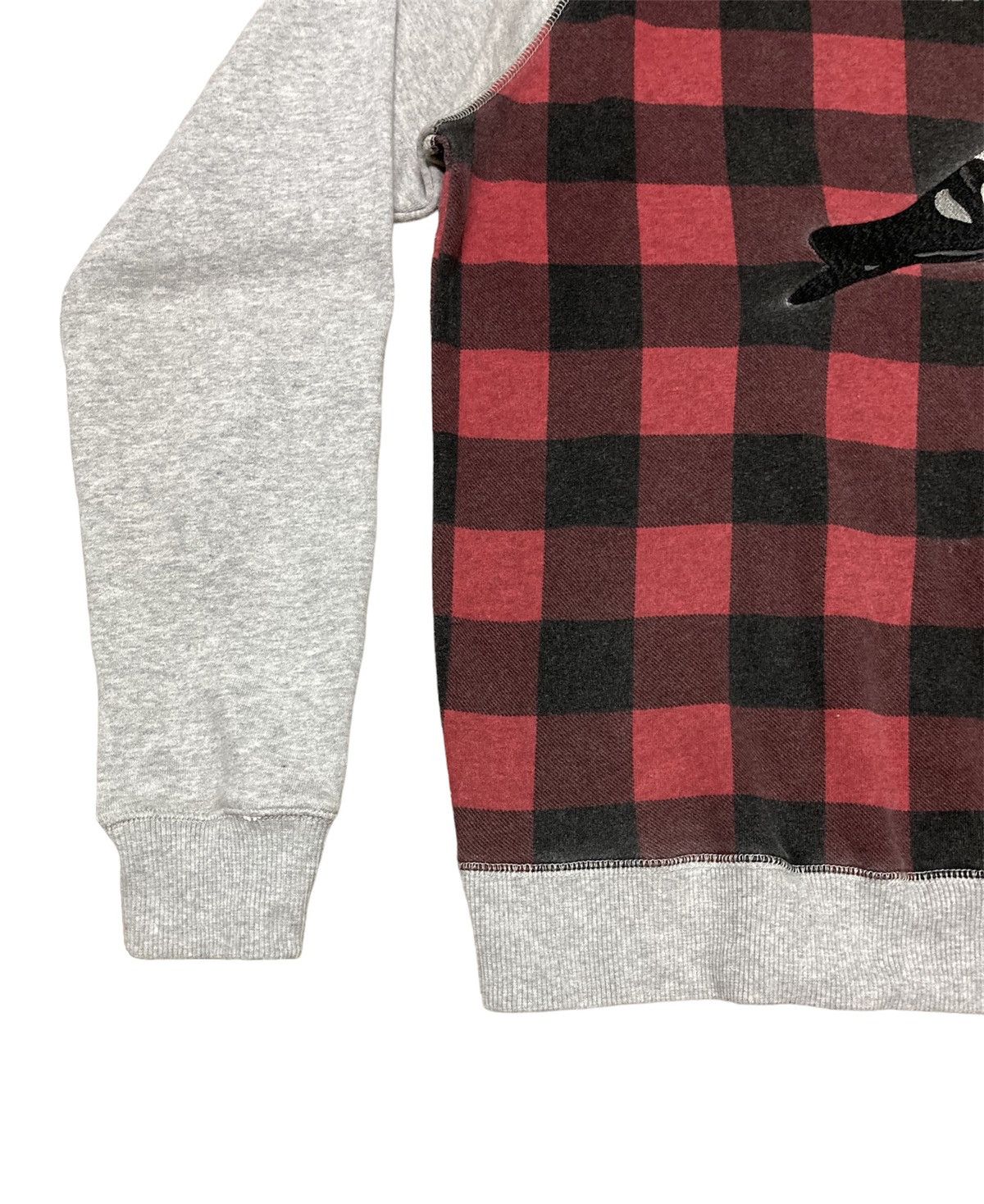 Staple Staple Pigeon Brand Gray Plaid Red Crewneck Sweatshirt Size US L / EU 52-54 / 3 - 7 Thumbnail