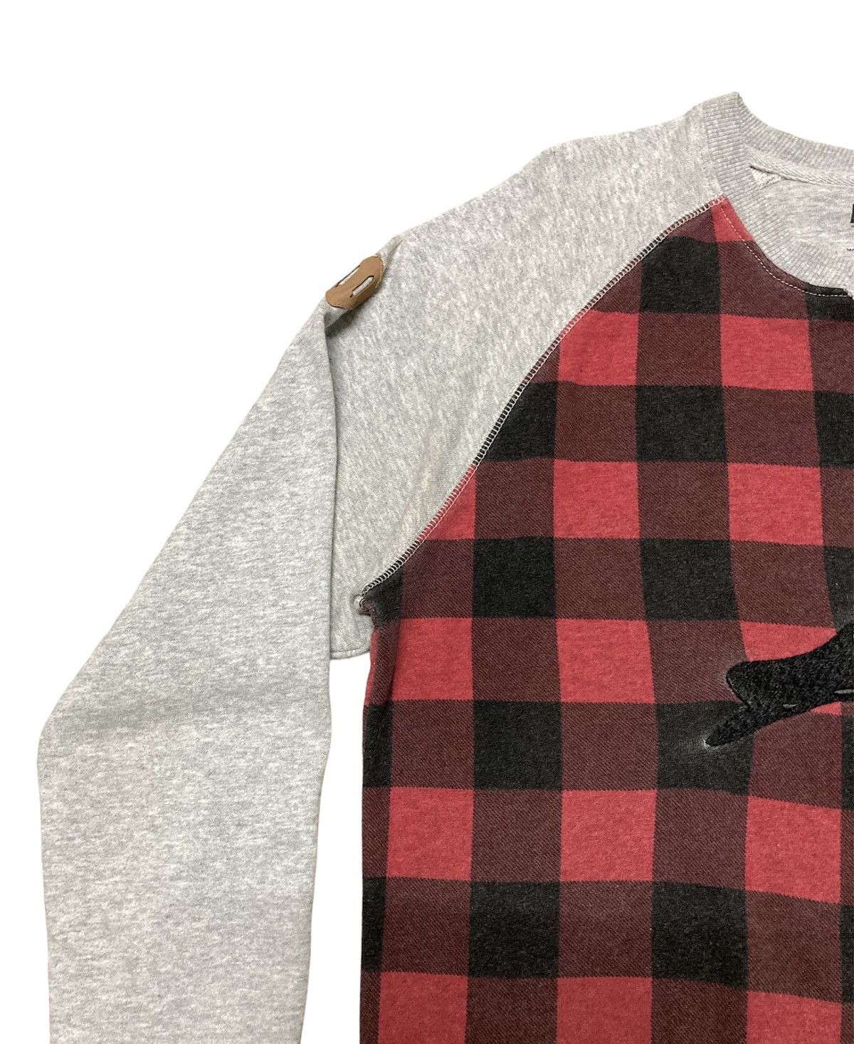 Staple Staple Pigeon Brand Gray Plaid Red Crewneck Sweatshirt Size US L / EU 52-54 / 3 - 5 Thumbnail