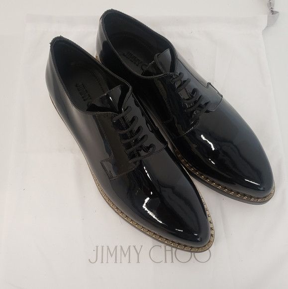 Jimmy Choo Jimmy Choo Men's Patented Leather Studded Dress Shoes Size US 9.5 / EU 42-43 - 2 Thumbnail