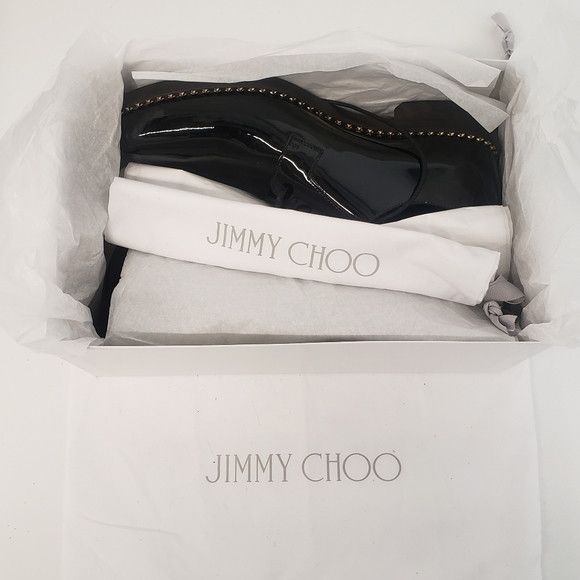 Jimmy Choo Jimmy Choo Men's Patented Leather Studded Dress Shoes Size US 9.5 / EU 42-43 - 10 Thumbnail