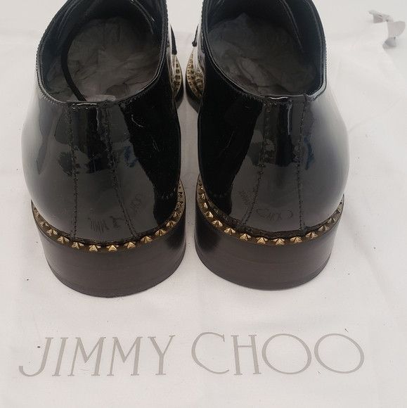 Jimmy Choo Jimmy Choo Men's Patented Leather Studded Dress Shoes Size US 9.5 / EU 42-43 - 6 Thumbnail