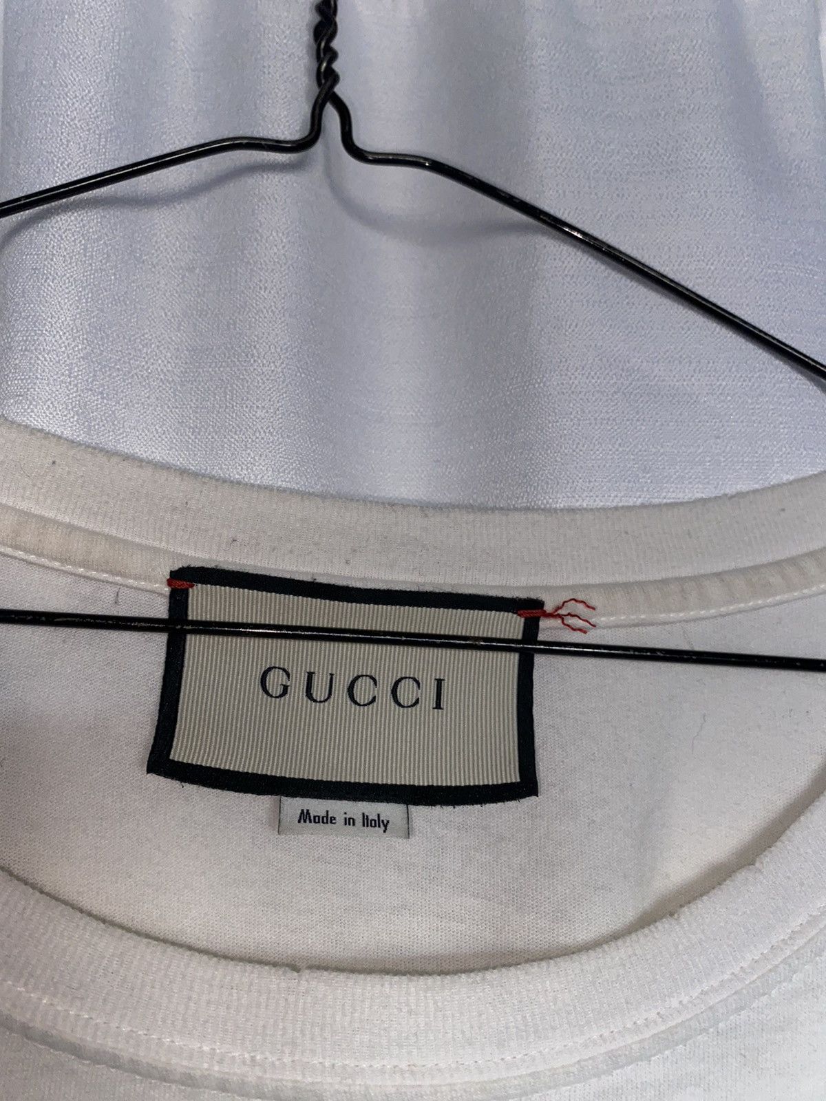 Gucci Gucci Embroidered Dragon Distressed Long Sleeve White Tshirt Size US S / EU 44-46 / 1 - 5 Thumbnail