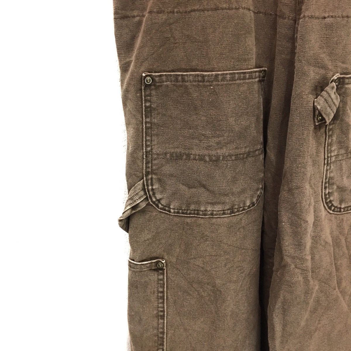 Carhartt × Vintage CARHARTT Brown Denime Double Knees Dungarees Size US 40 / EU 56 - 9 Thumbnail