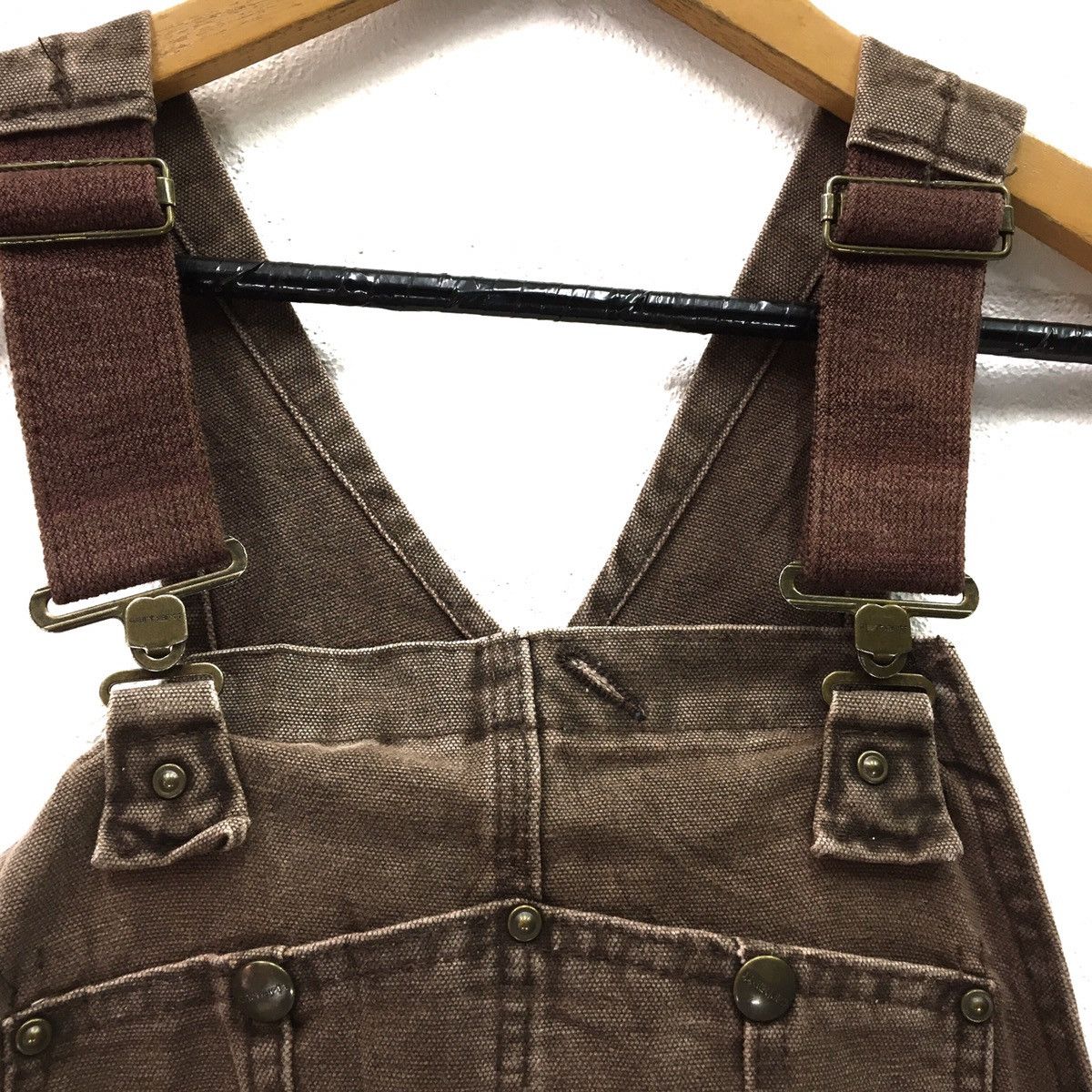 Carhartt × Vintage CARHARTT Brown Denime Double Knees Dungarees Size US 40 / EU 56 - 8 Thumbnail