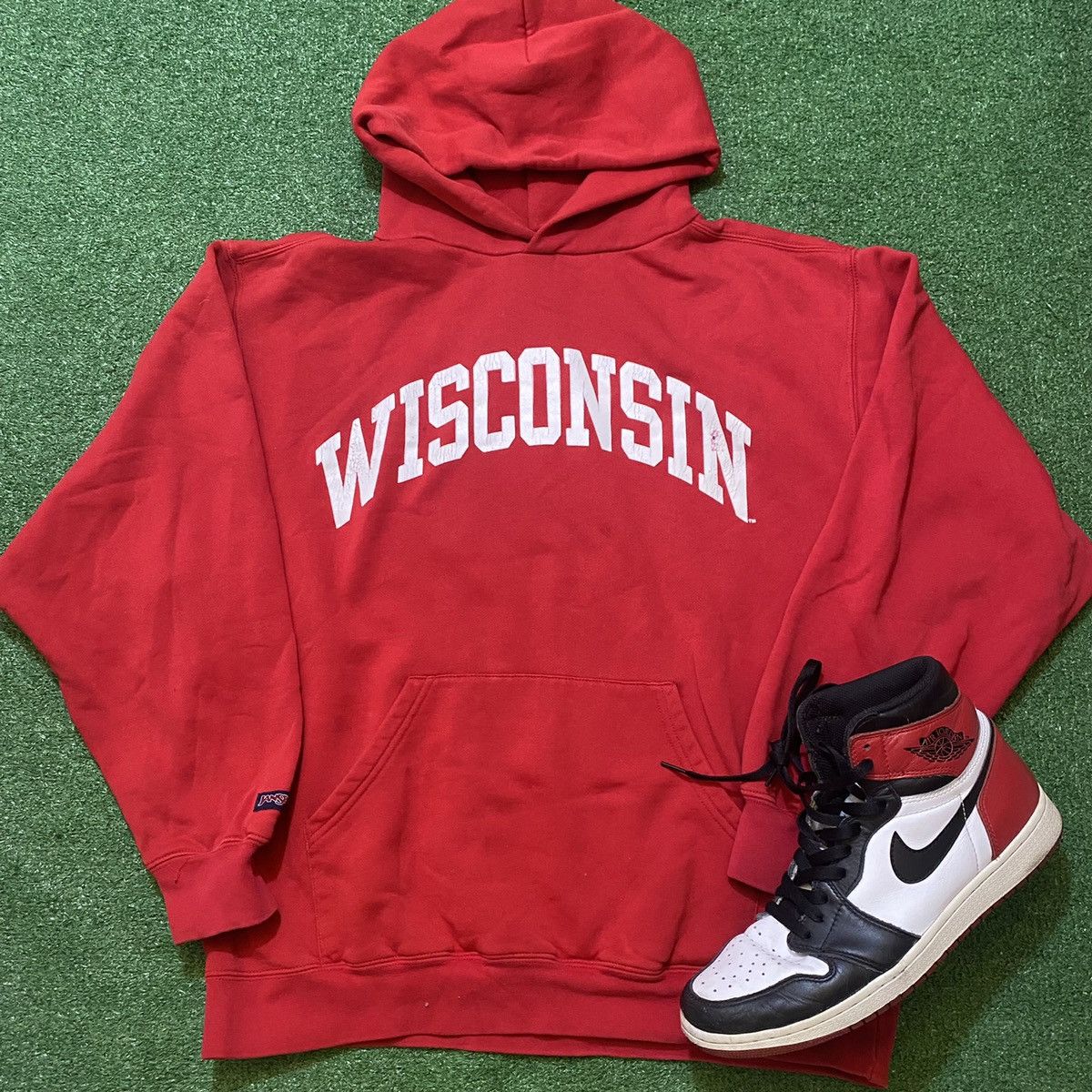 Jansport × Vintage Vintage Wisconsin Hoodie Size US M / EU 48-50 / 2 - 1 Thumbnail