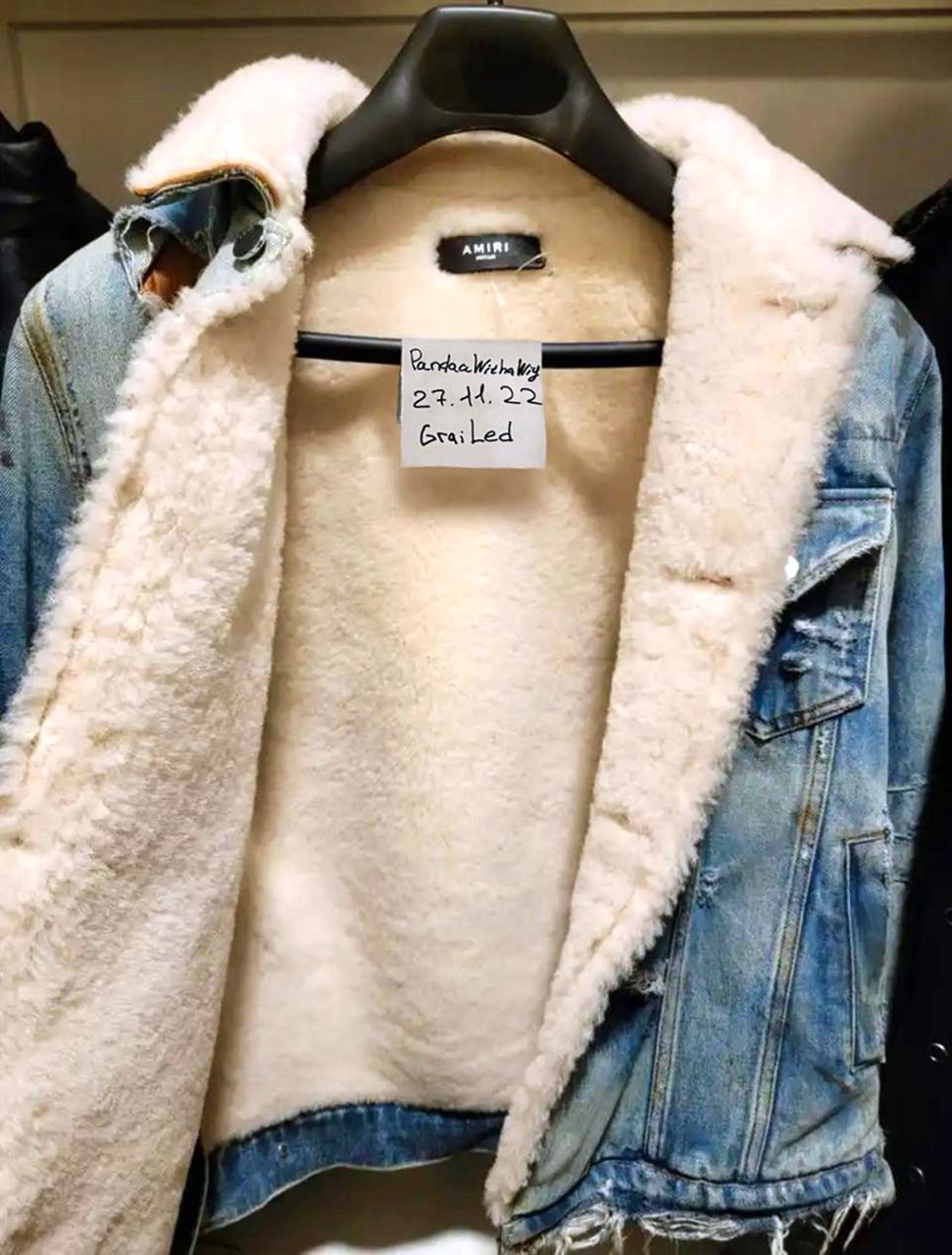 Amiri Amiri AW16 Killmonger Shearling Denim Trucker Jacket Grailed