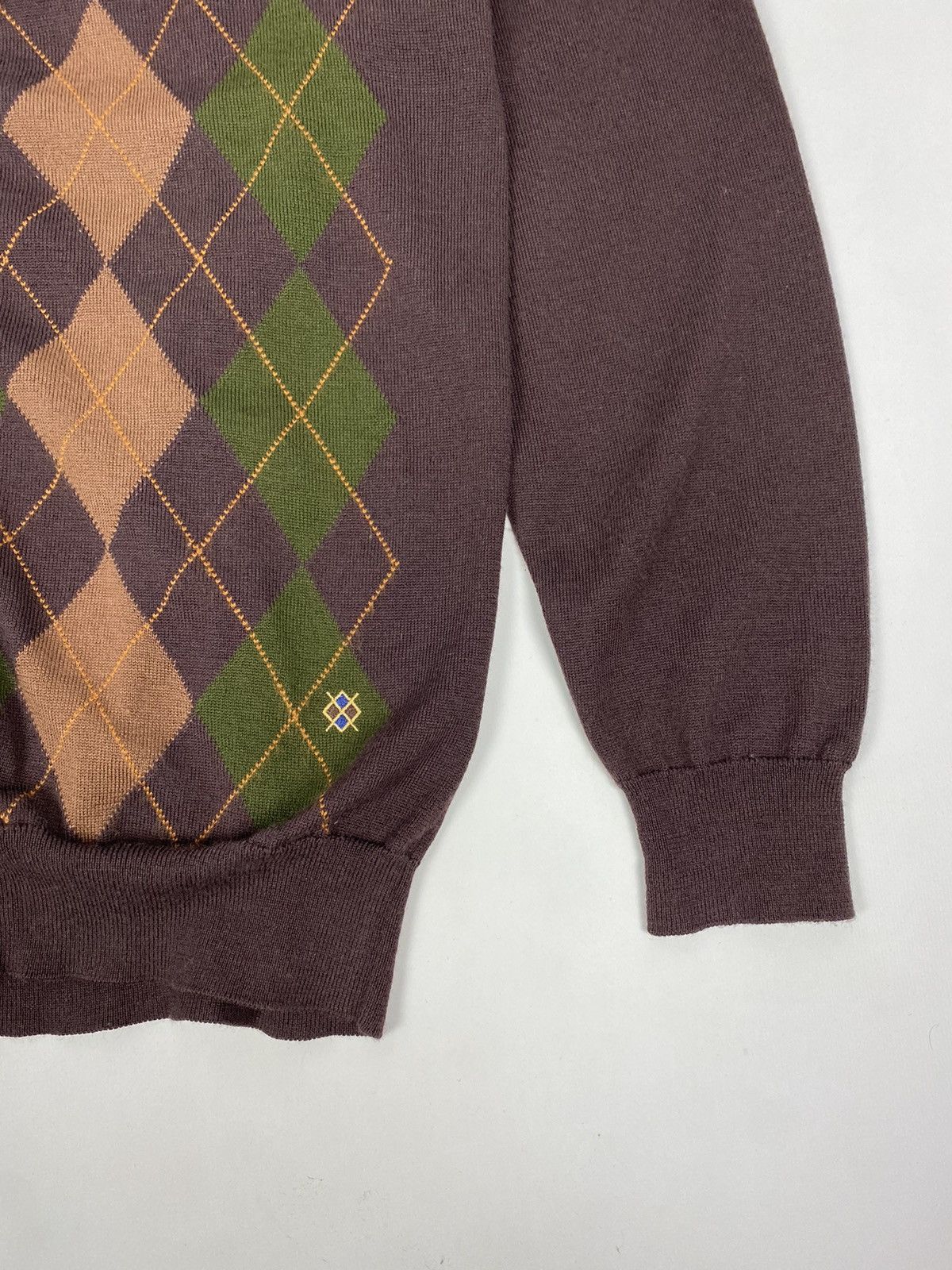 Burlington Burlington Checkred Wool Cardigan in Brown Size US L / EU 52-54 / 3 - 4 Thumbnail