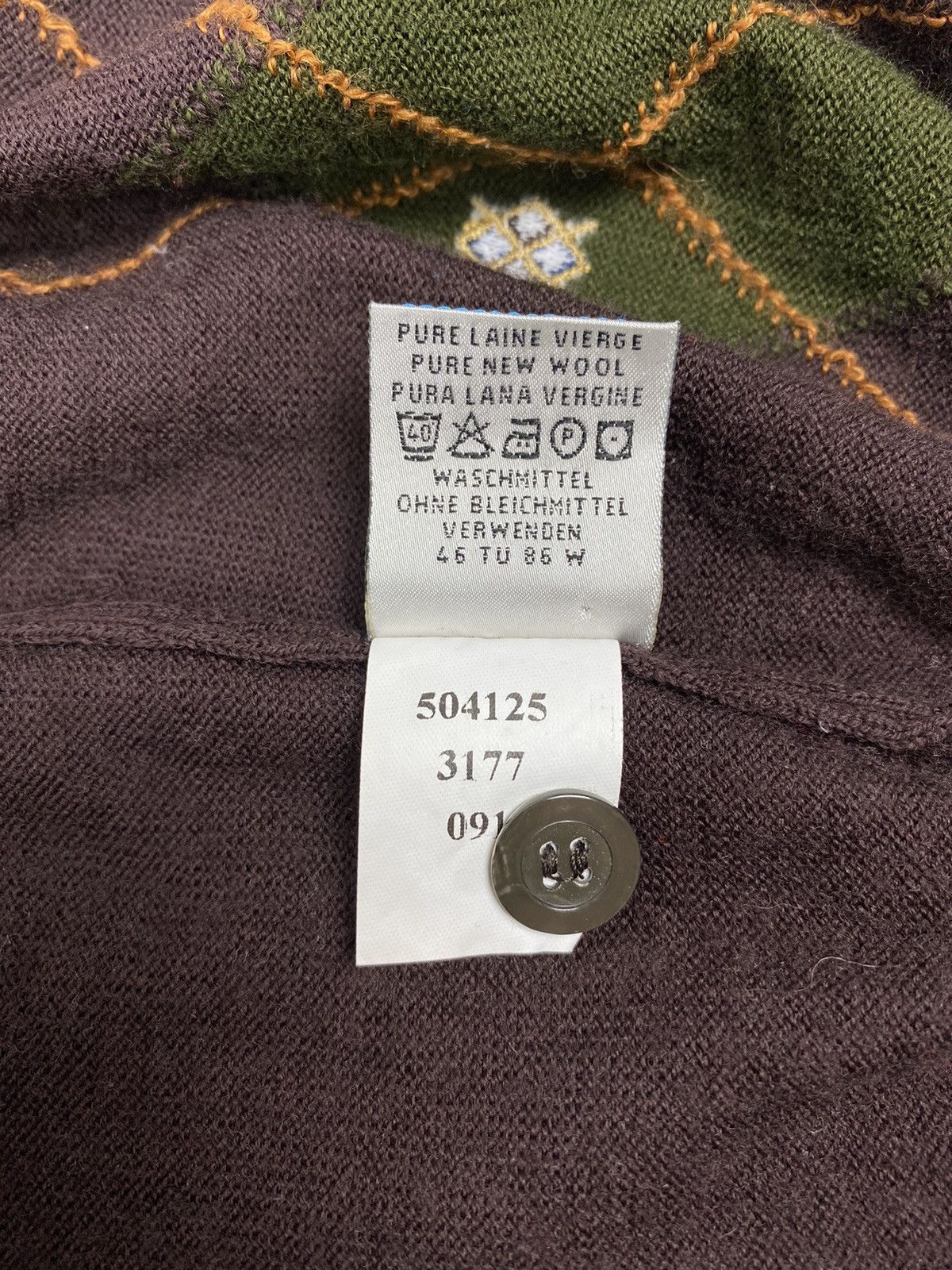 Burlington Burlington Checkred Wool Cardigan in Brown Size US L / EU 52-54 / 3 - 8 Thumbnail