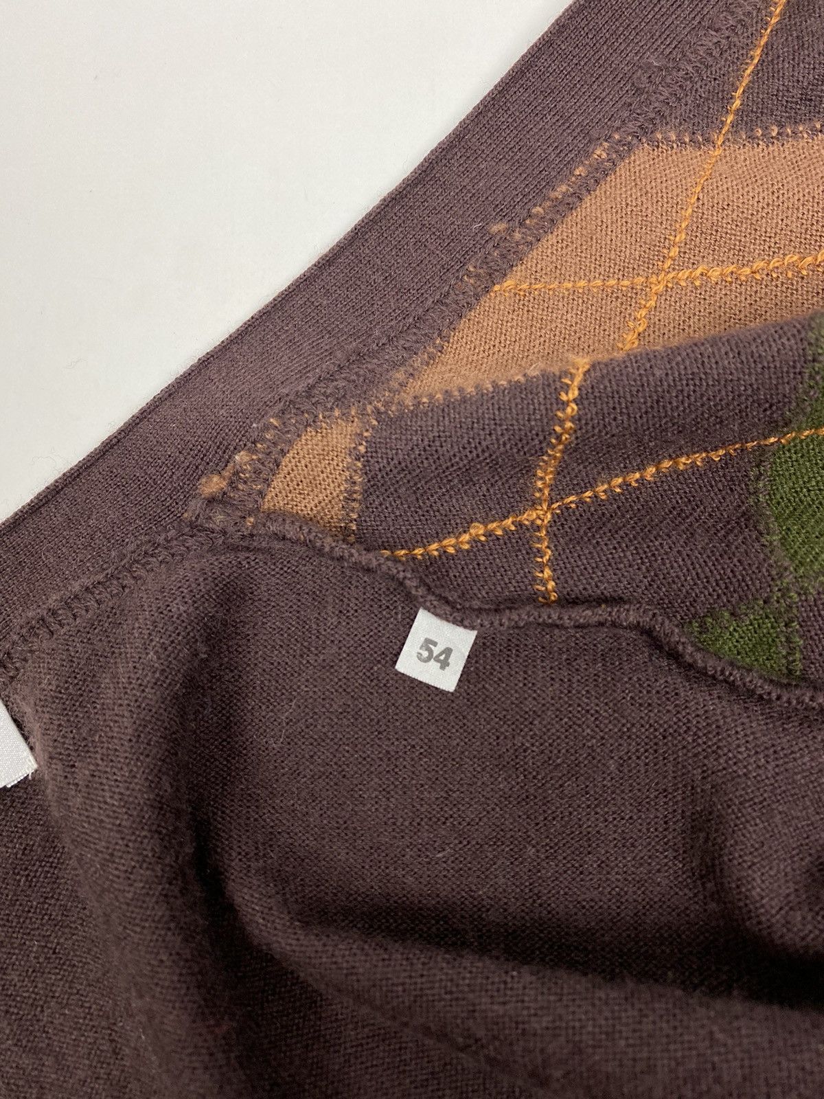 Burlington Burlington Checkred Wool Cardigan in Brown Size US L / EU 52-54 / 3 - 3 Thumbnail