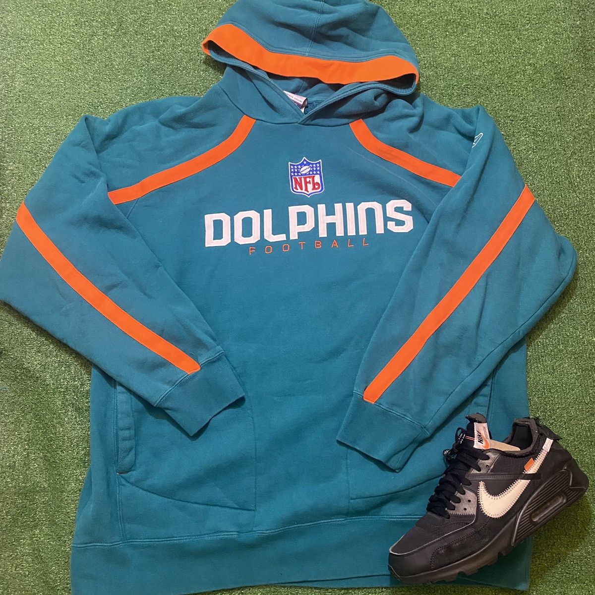 Reebok × Vintage Vintage Miami Dolphins Hoodie Size US XXL / EU 58 / 5 - 1 Thumbnail