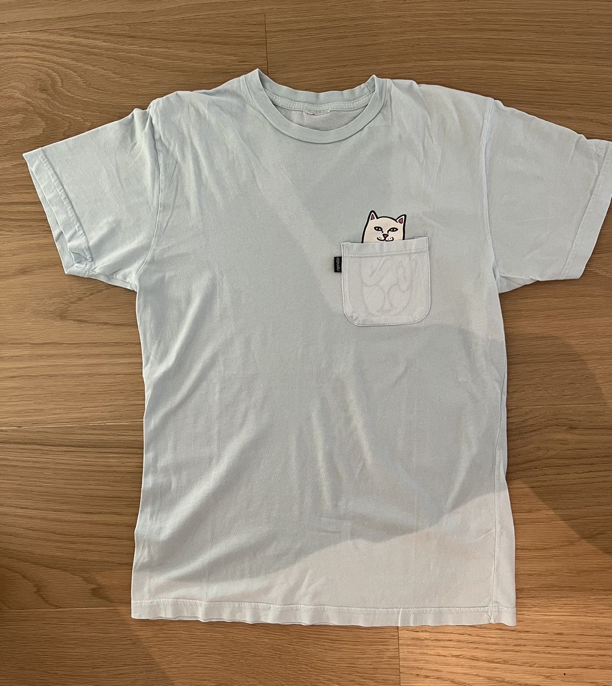 Rip N Dip × Streetwear Rip N Dip Light Blue Pocket Middle Finger T ...
