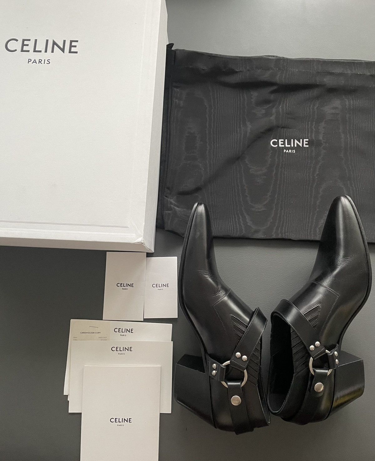 Celine × Hedi Slimane RBrand New Runway Celine by Hedi Slimane Leather Boots Size US 10 / EU 43 - 20 Thumbnail
